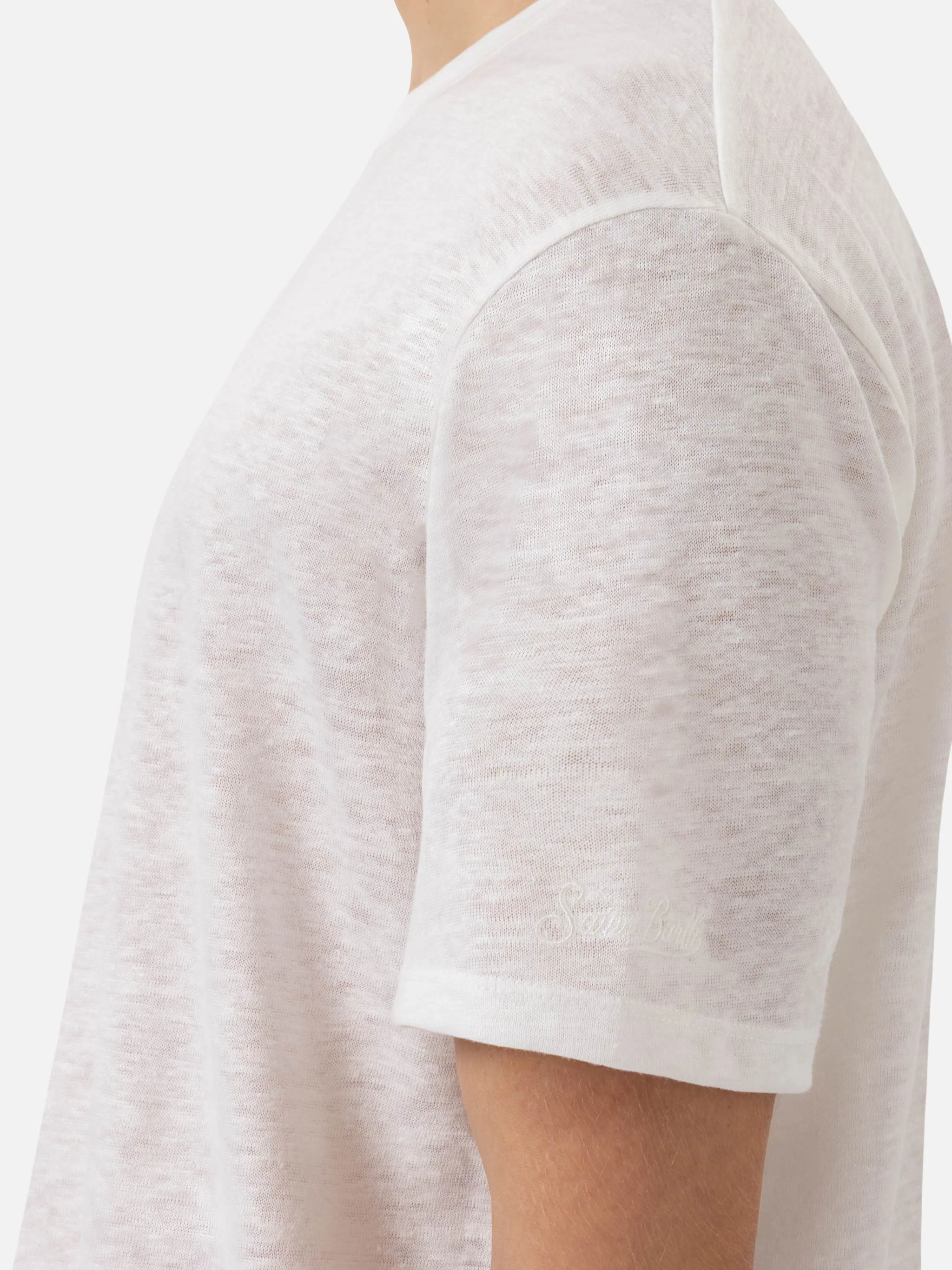 White linen jersey t-shirt Ecstasea - Image 4