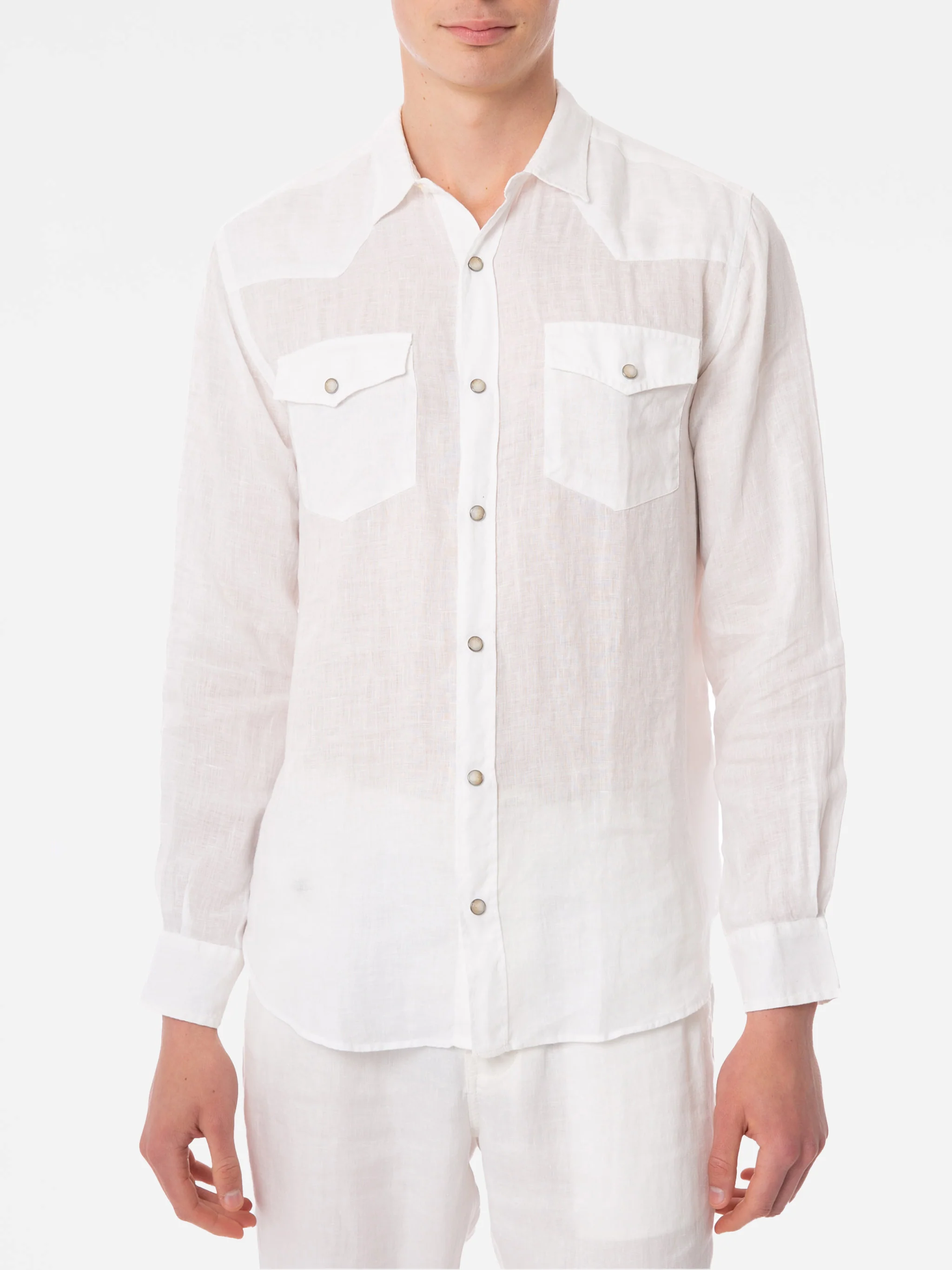 Greg white linen shirt