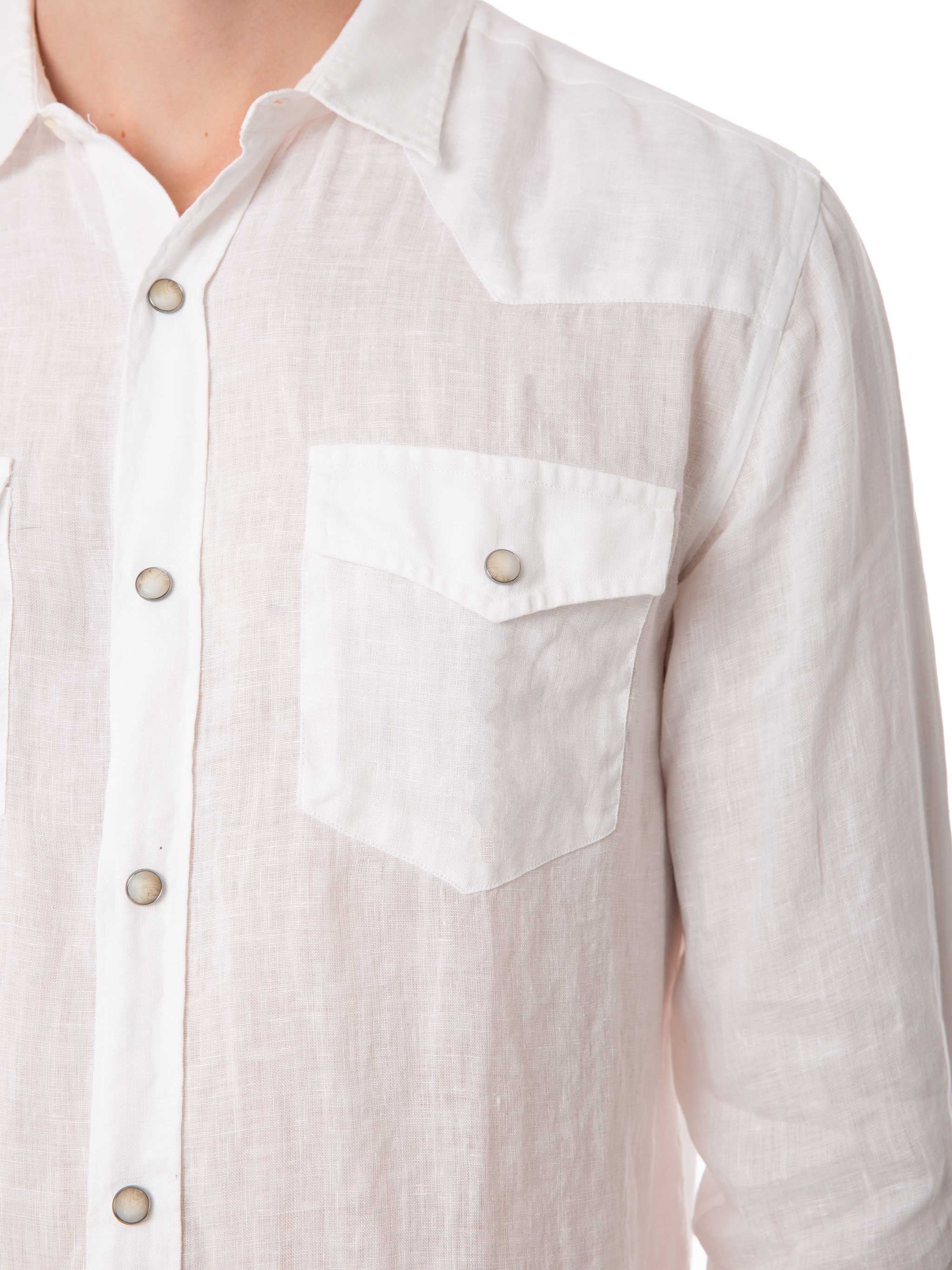 Greg white linen shirt - Image 3
