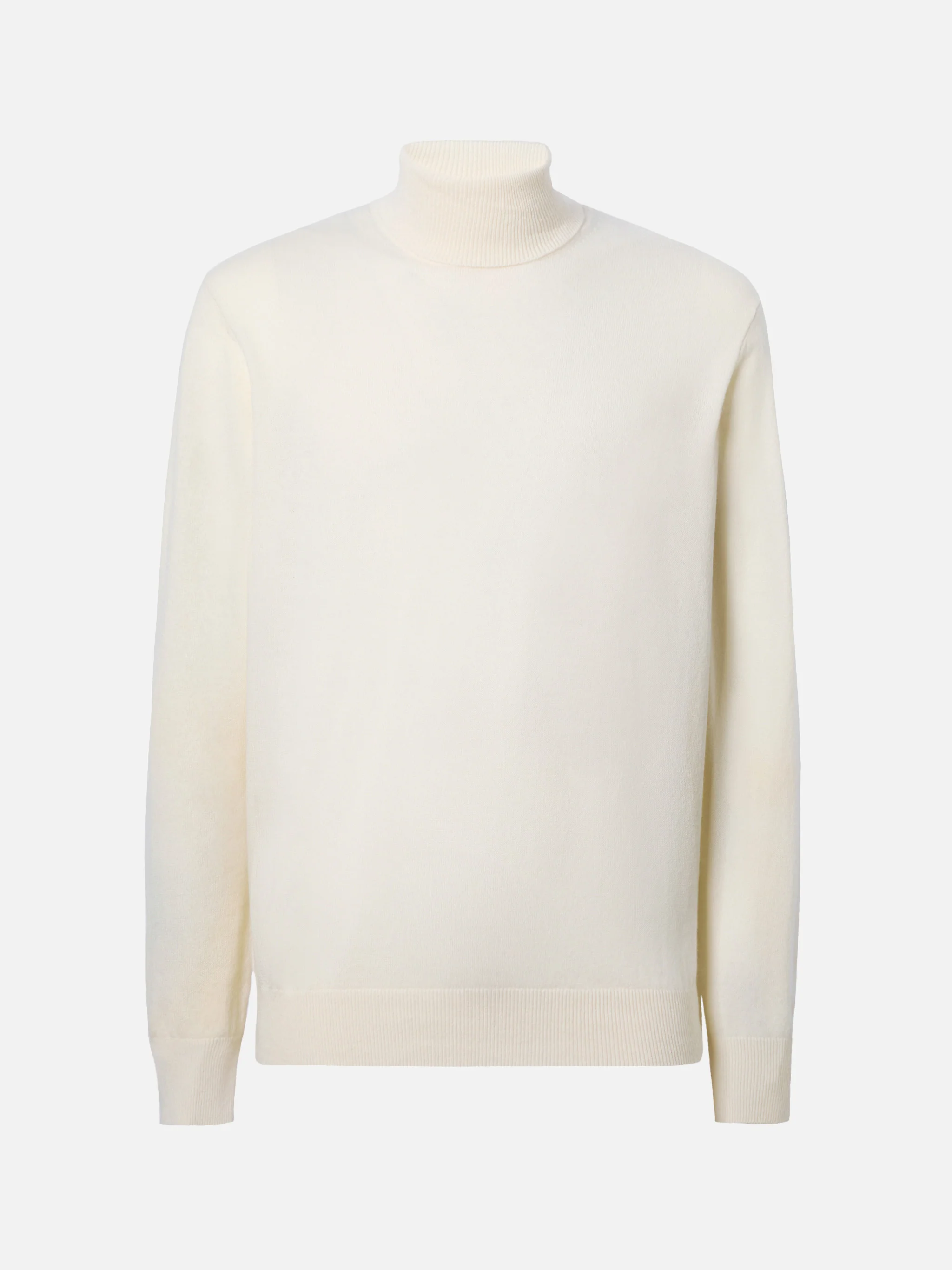 Turtleneck sweater Bond in white merino wool and cashmere - Image 5