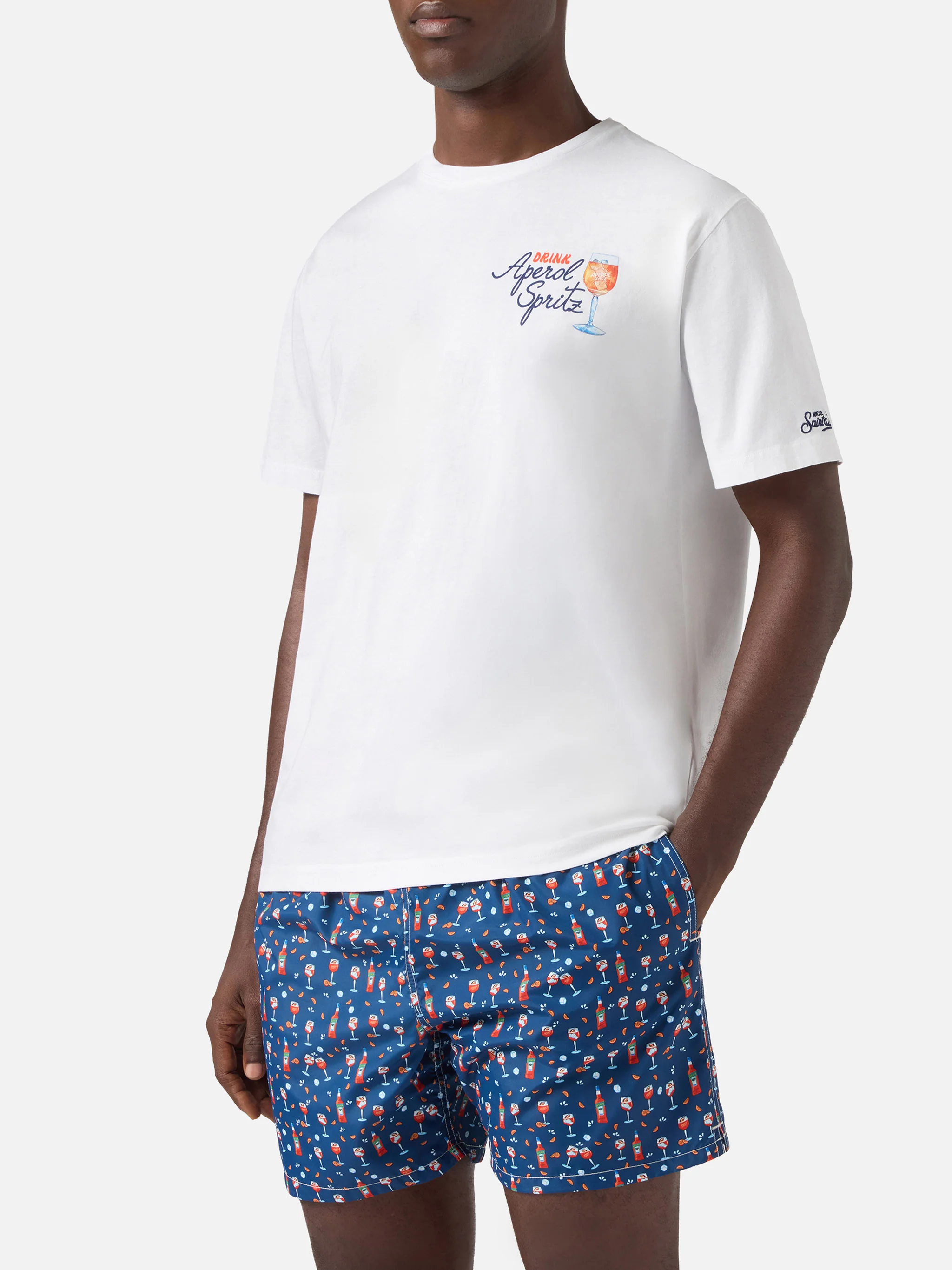 White Portland t-shirt with Aperol Spritz print | Special Edition - Image 3