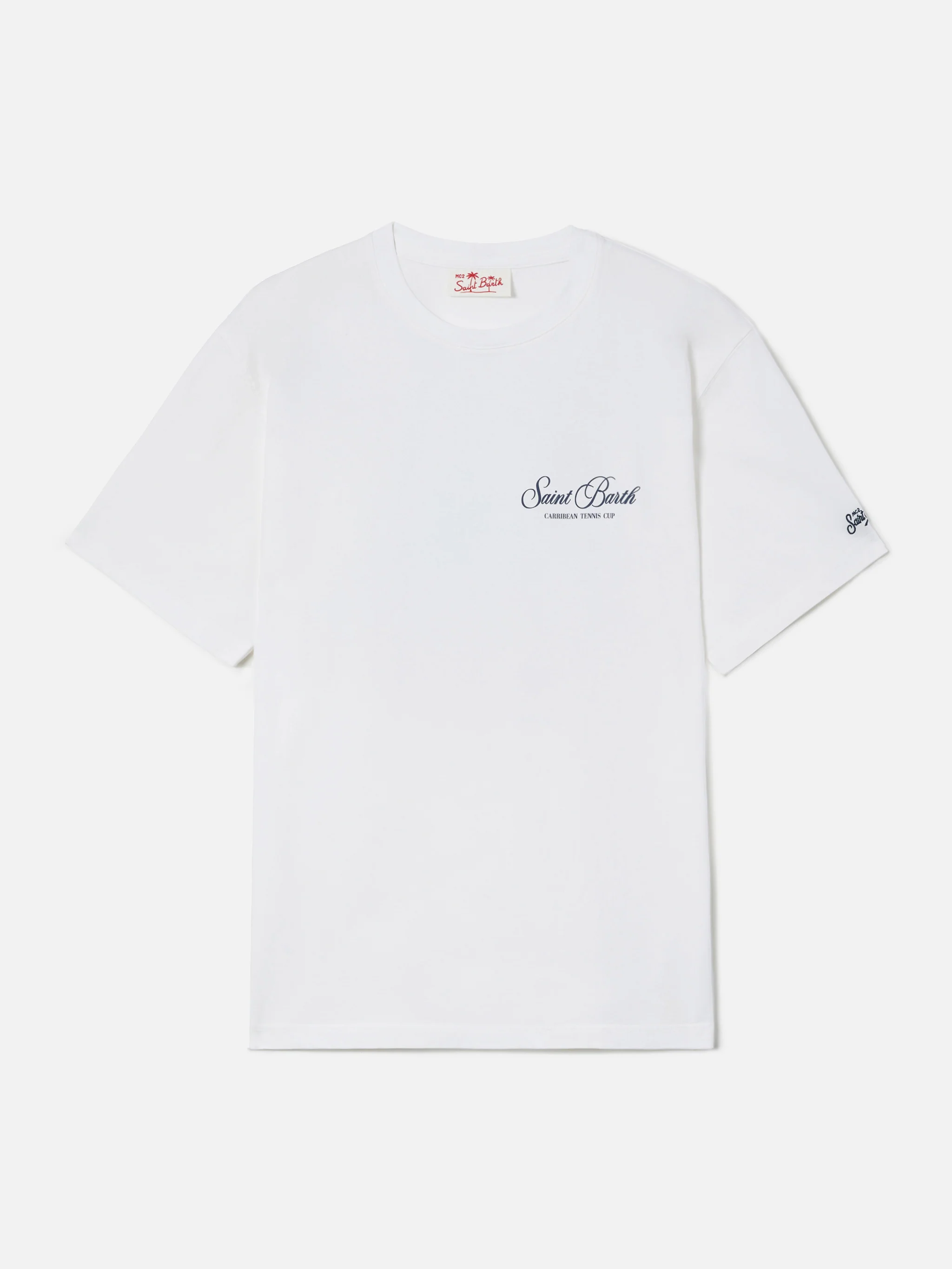 White Portland t-shirt with Caribbean Tennis Cup print - Image 5
