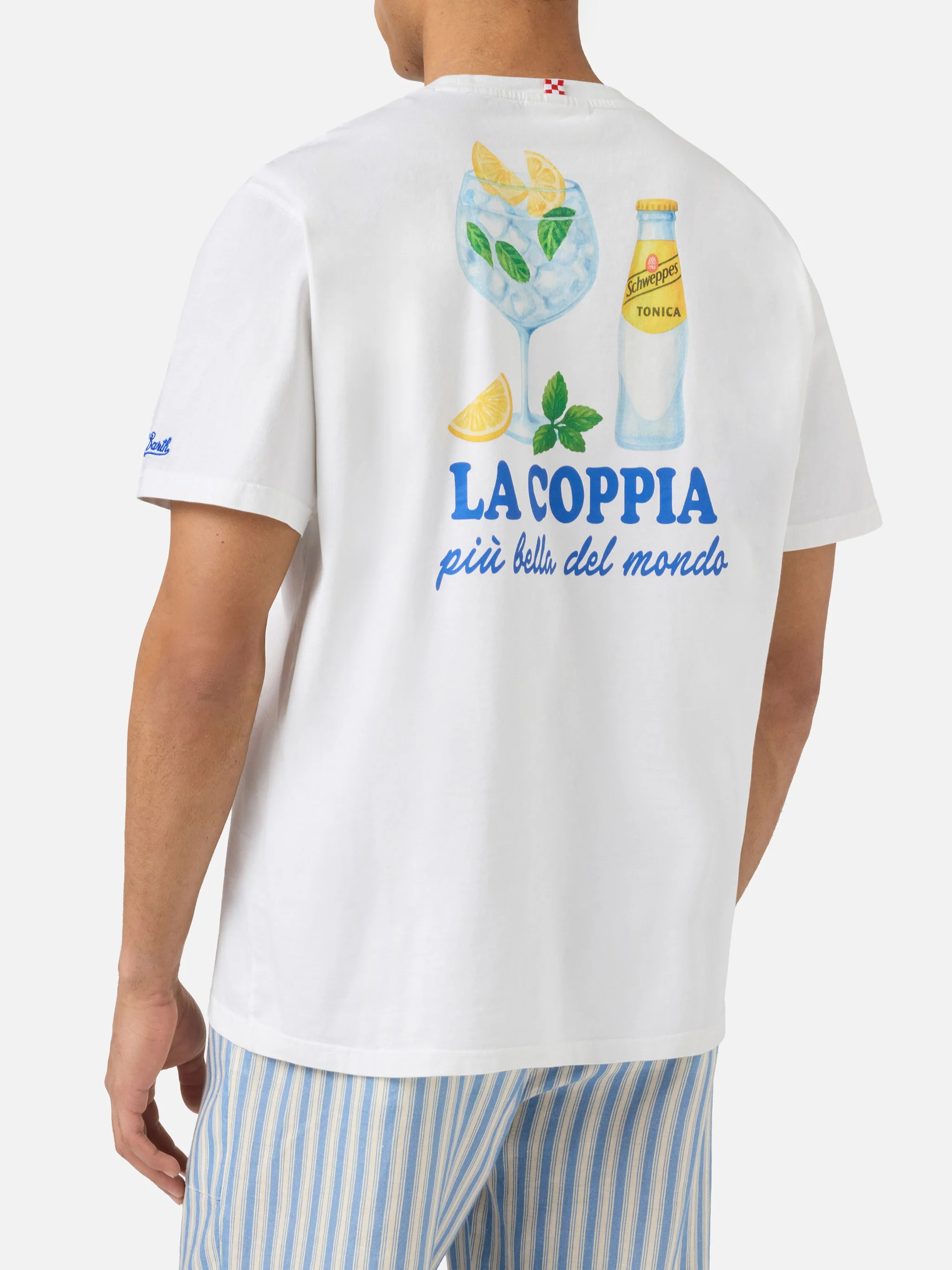 White Portland t-shirt with La coppia più bella del mondo print | Special Edition - Image 4