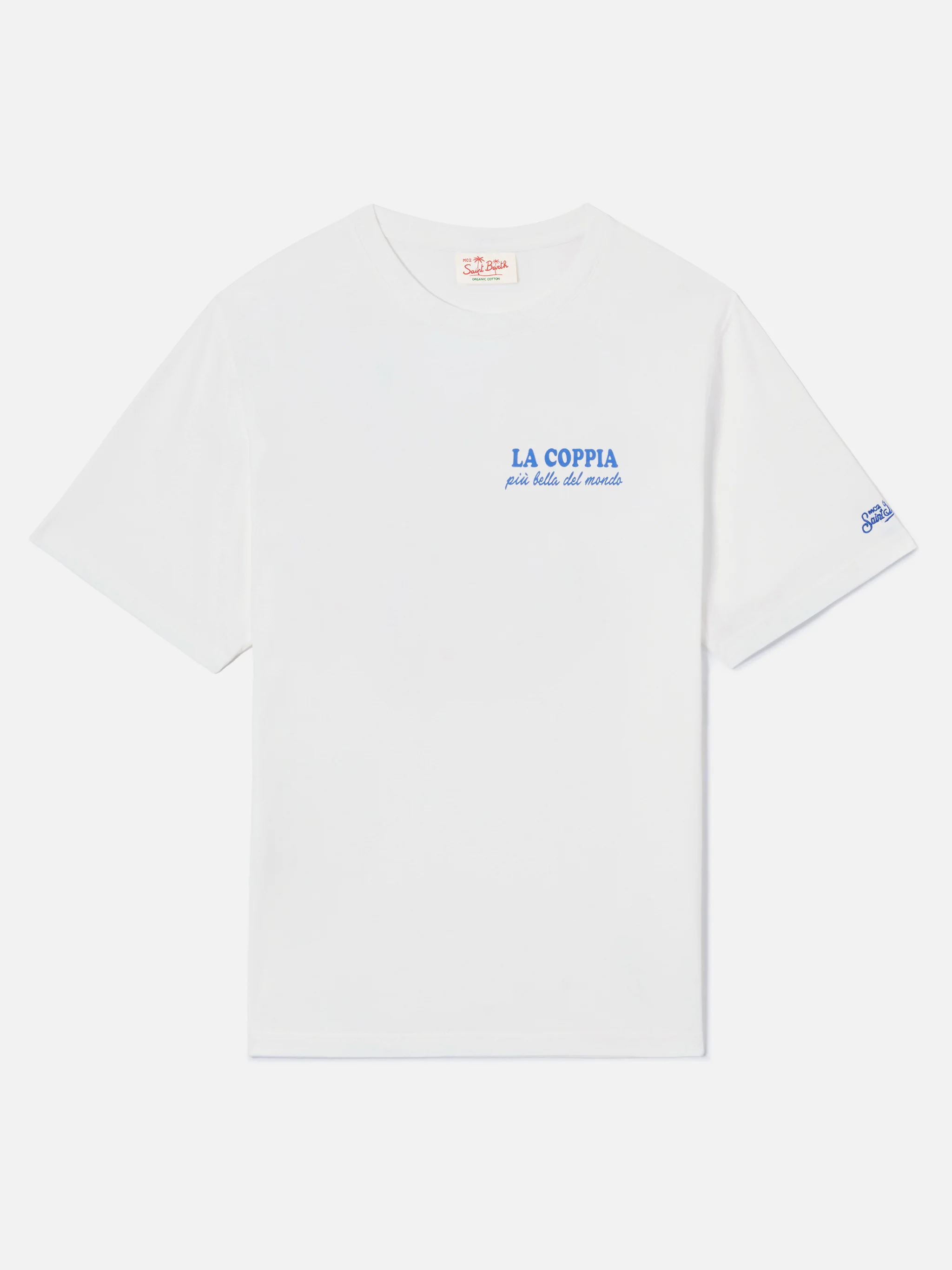 White Portland t-shirt with La coppia più bella del mondo print | Special Edition - Image 5