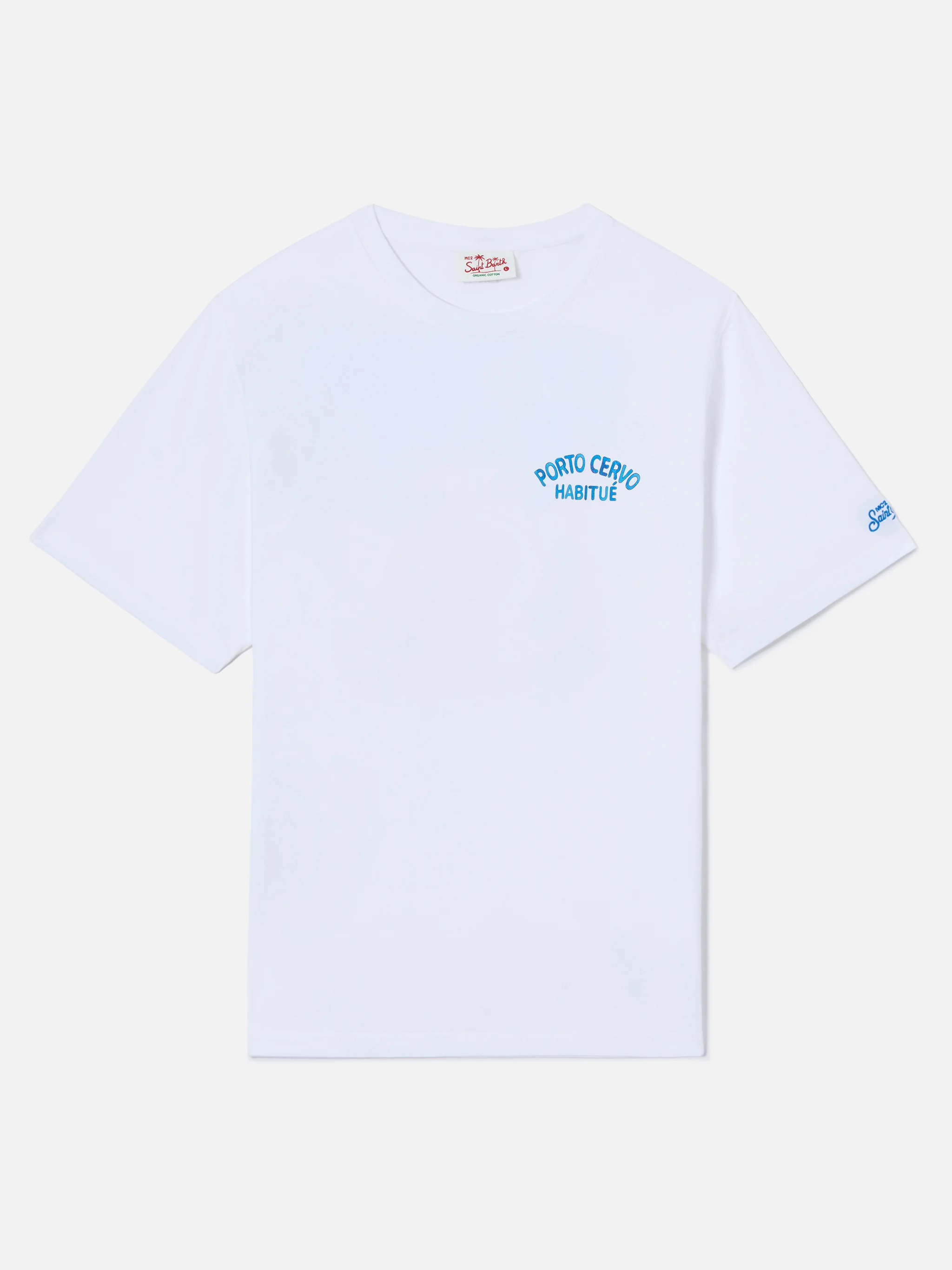 White Portland t-shirt with Porto Cervo Habitué print | Special Edition - Image 2