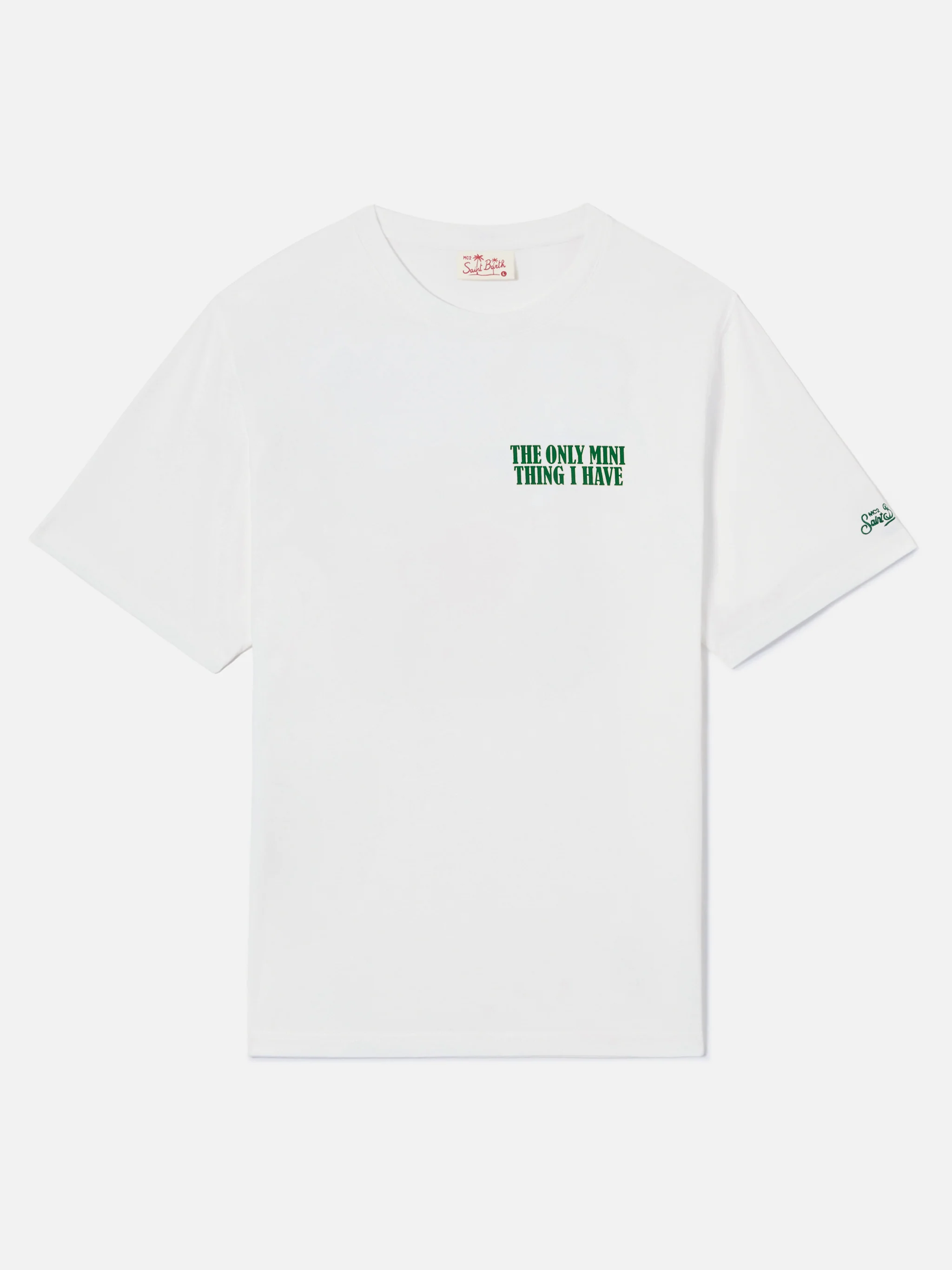 White Portland t-shirt with The Only Mini Thing I Have print - Image 5