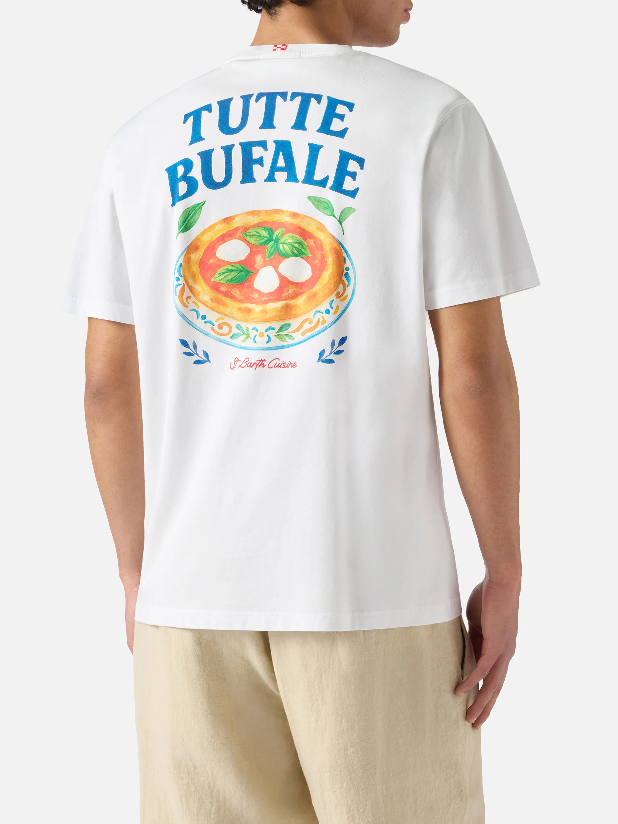 White Portland t-shirt with Tutte Bufale print - Image 4