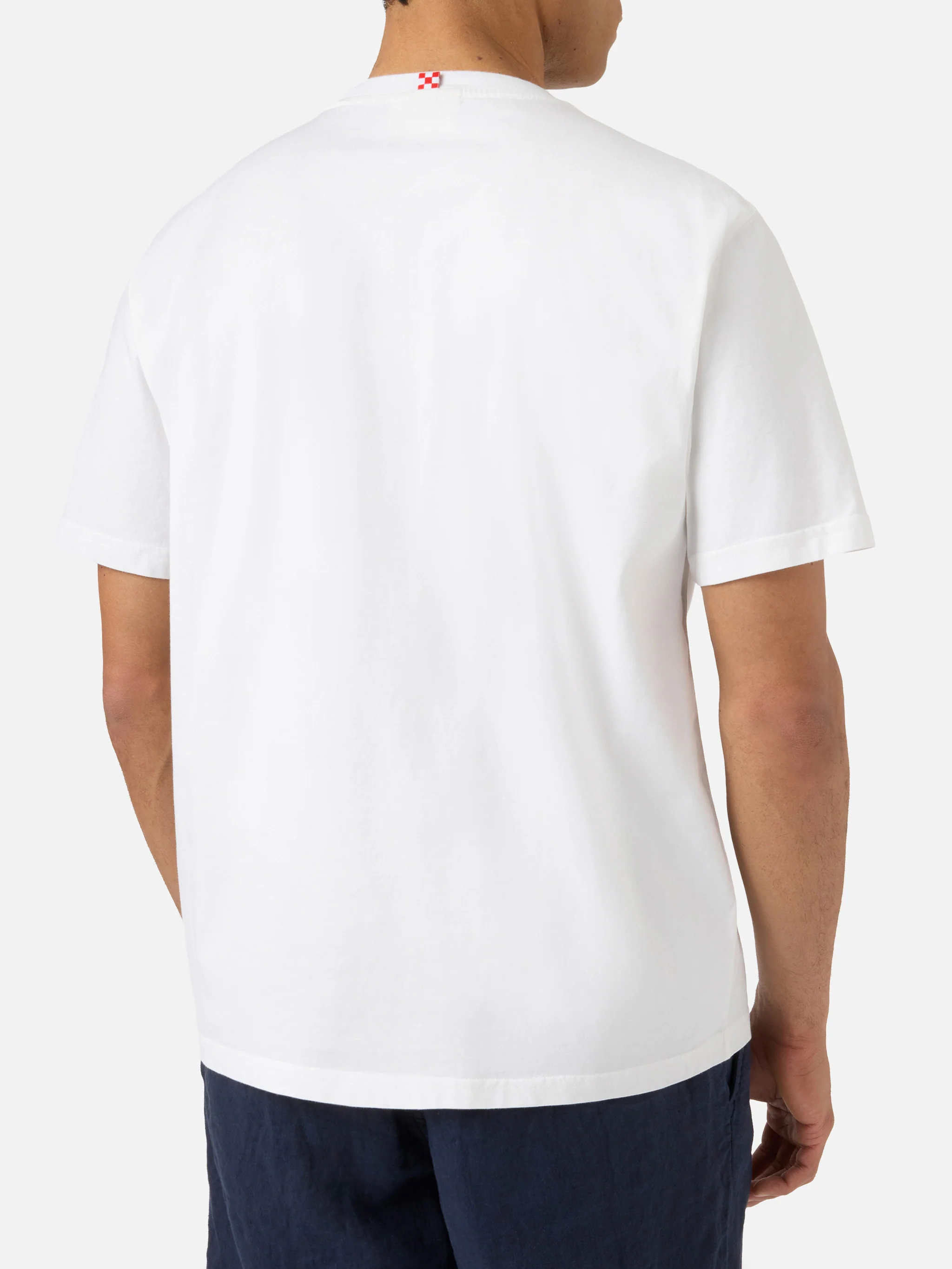 White Portofino T-shirt with Aperol Spritz Please embroidery | Special Edition - Image 4