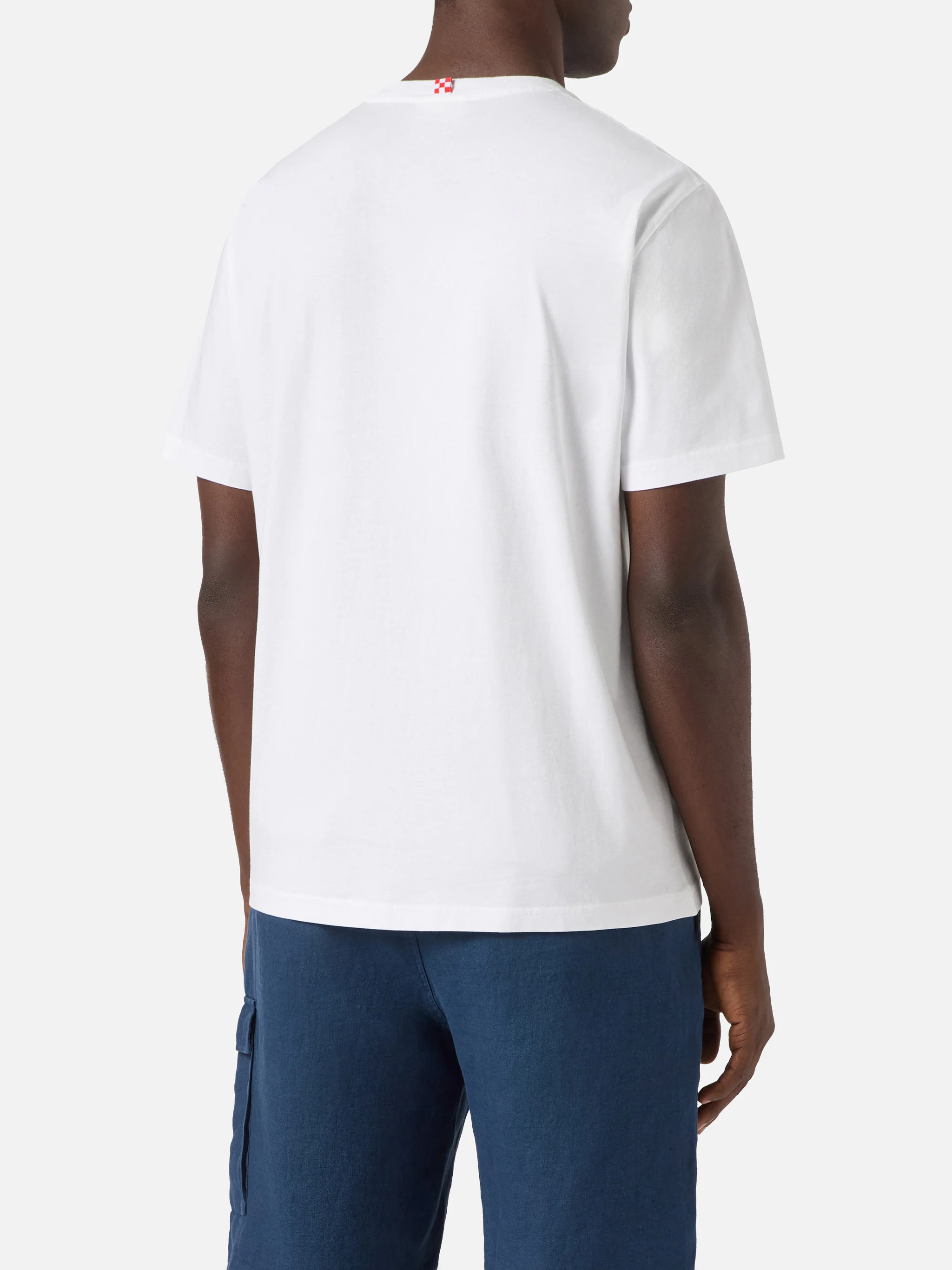 White Portofino T-shirt with Born Free embroidery | Special Edition - Image 4