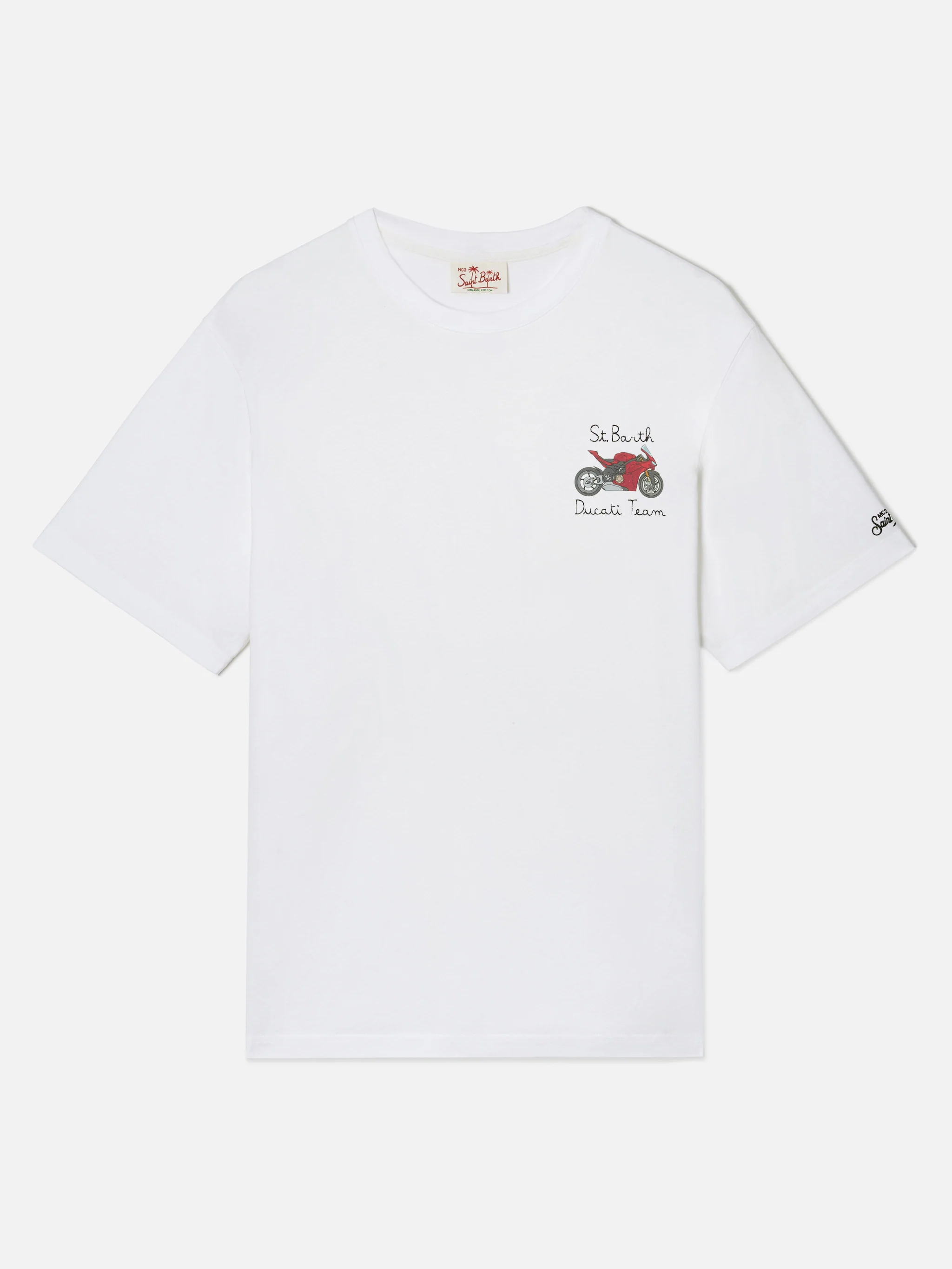 White Portofino T-shirt with Ducati Team embroidery | Special Edition - Image 5