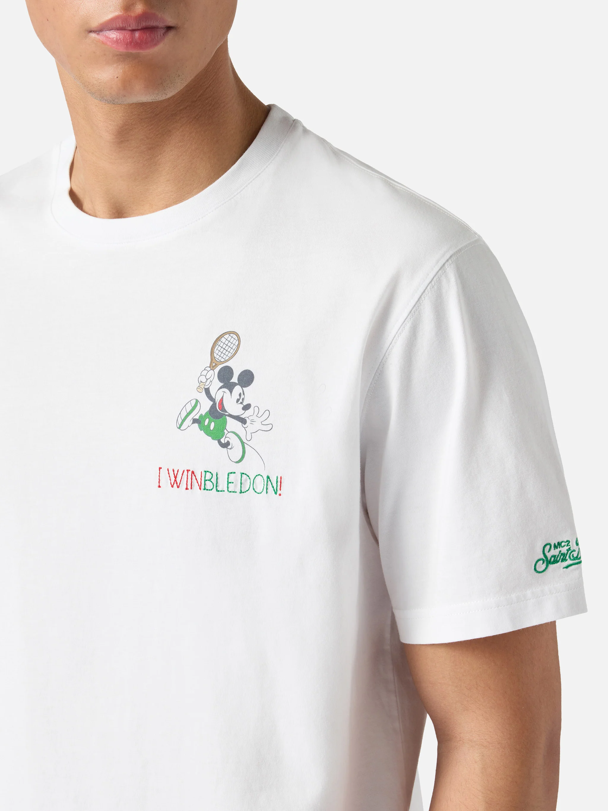 White Portofino T-shirt with I Winbledon embroidery | Special Edition - Image 2