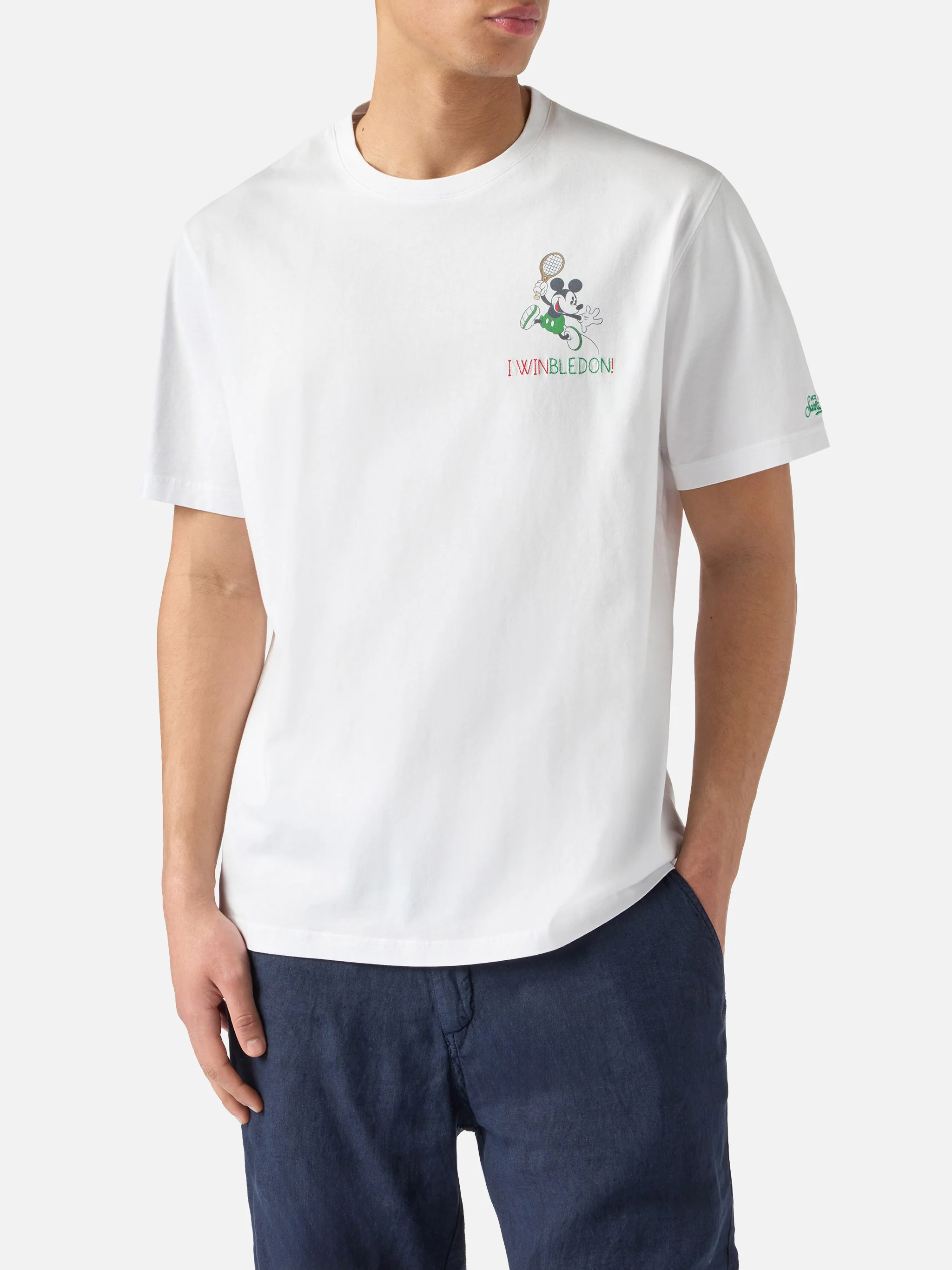 White Portofino T-shirt with I Winbledon embroidery | Special Edition - Image 3