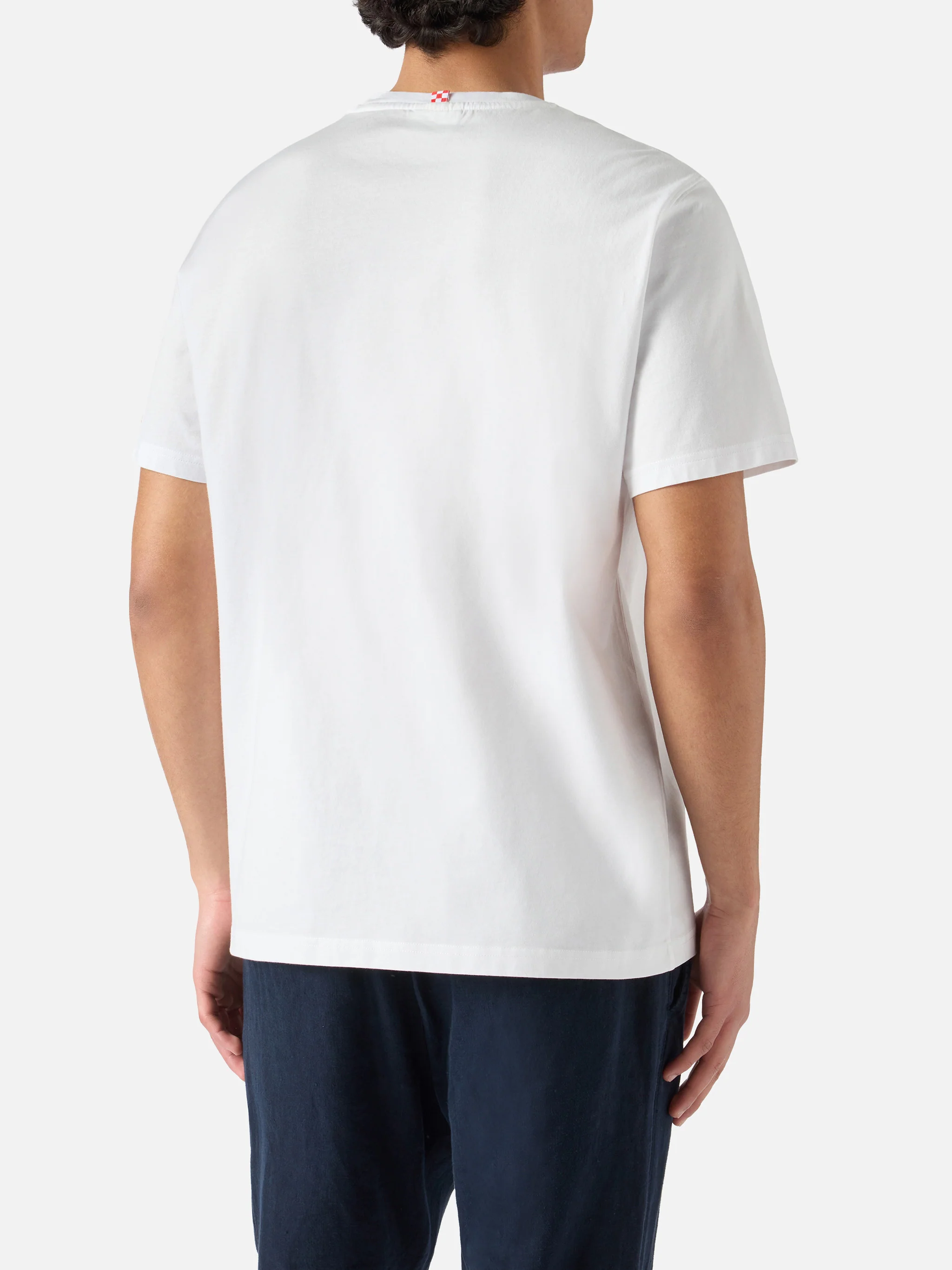 White Portofino T-shirt with I'm The Boss embroidery | Special Edition - Image 4