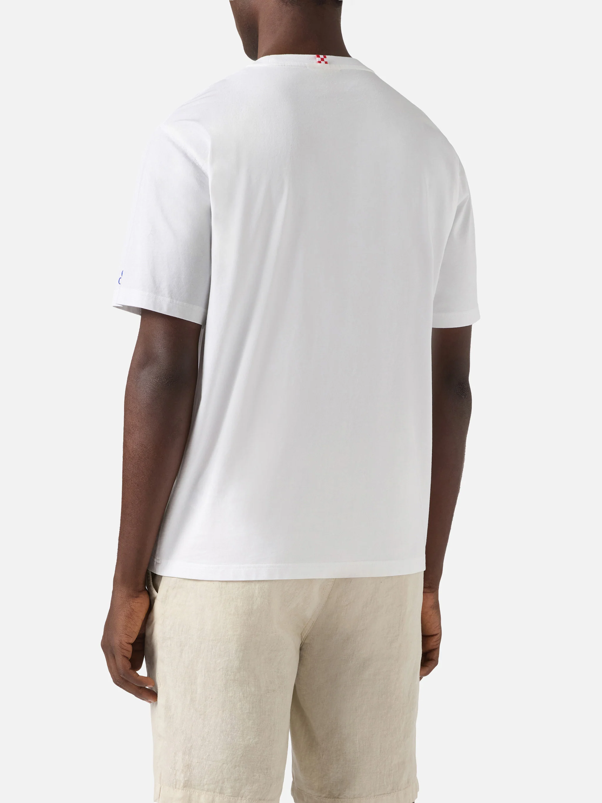 White Portofino T-shirt with King Of The Grill embroidery - Image 4