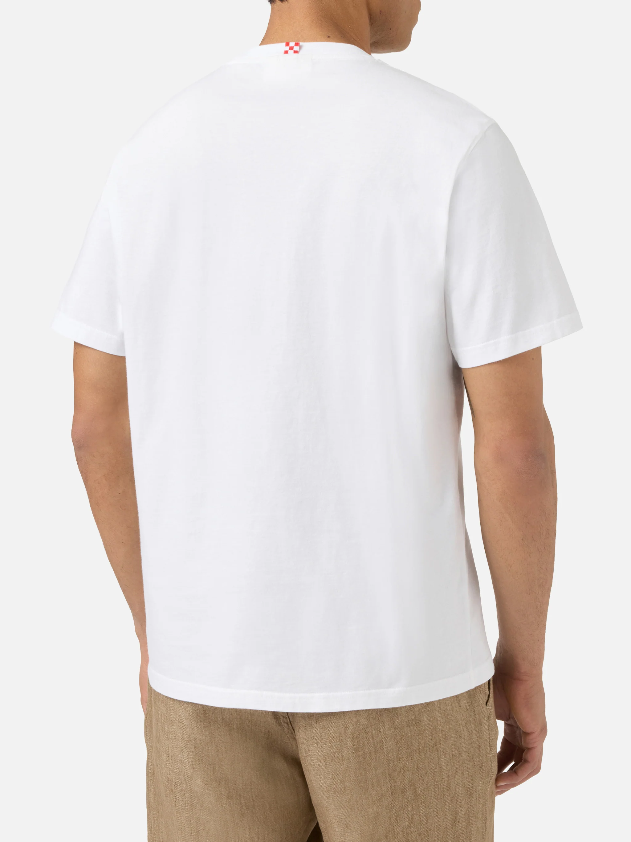 White Portofino T-shirt with Non C'è Estate Senza Mare embroidery | Special Edition - Image 4