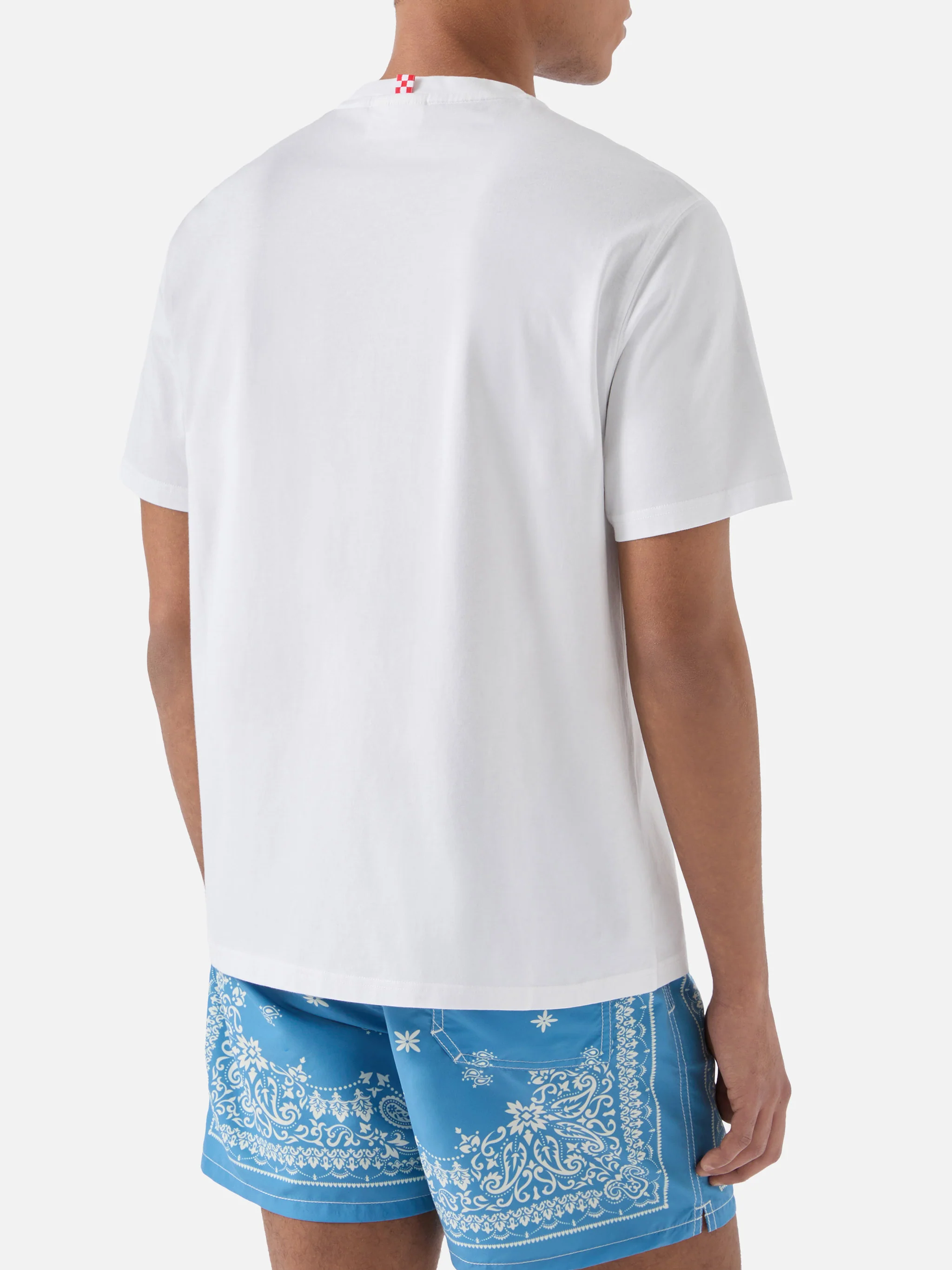 White Portofino T-shirt with Paloma embroidery - Image 4