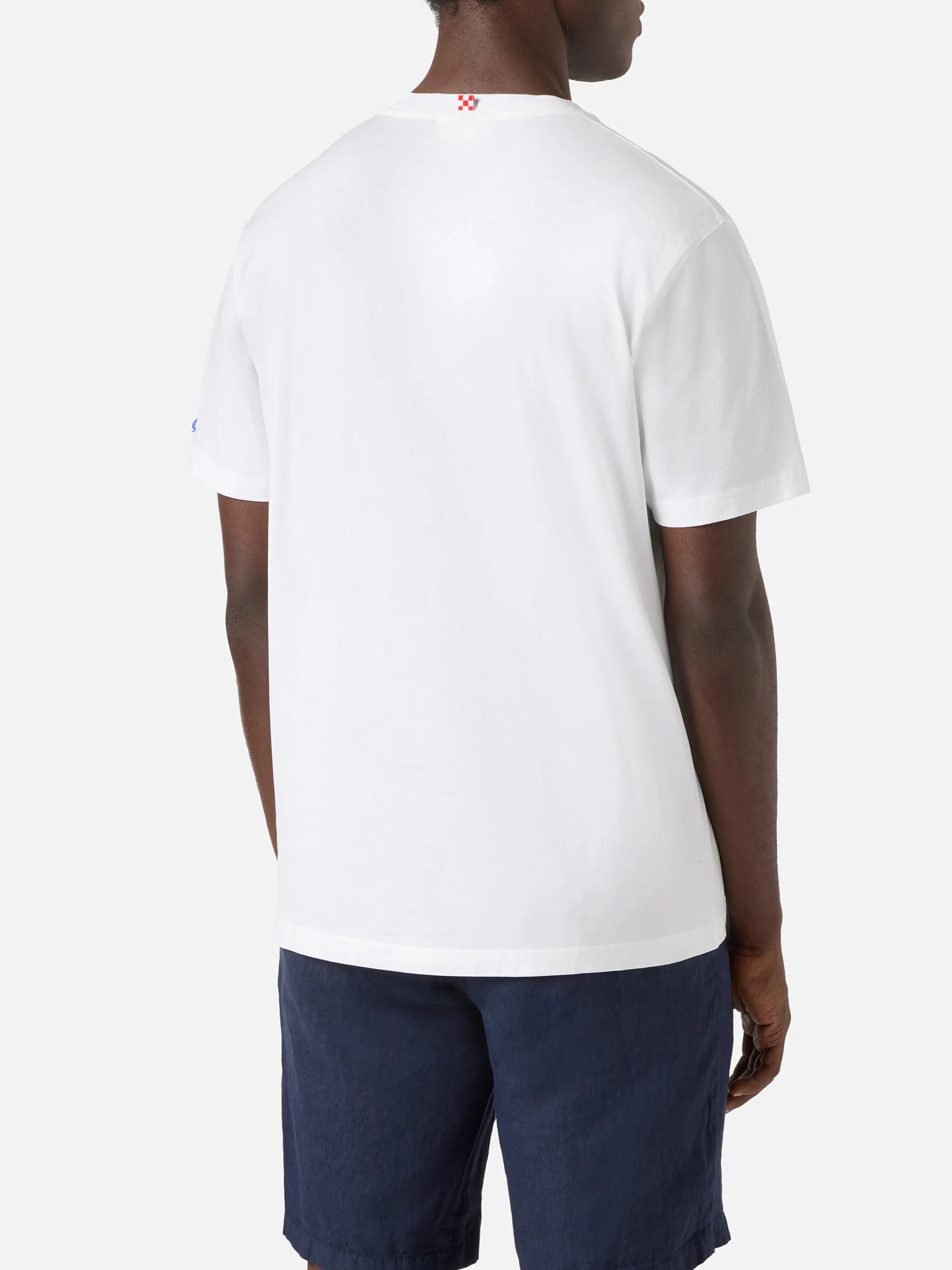 White Portofino T-shirt with Rum E Cola embroidery - Image 4