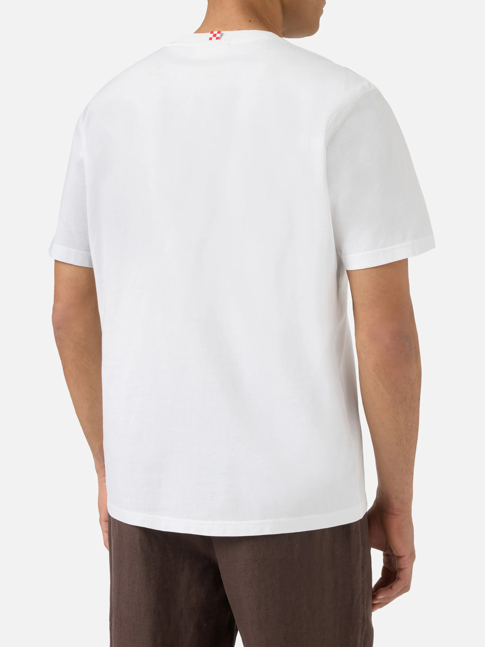 White Portofino T-shirt with Viaggio In Prima Classe embroidery - Image 4