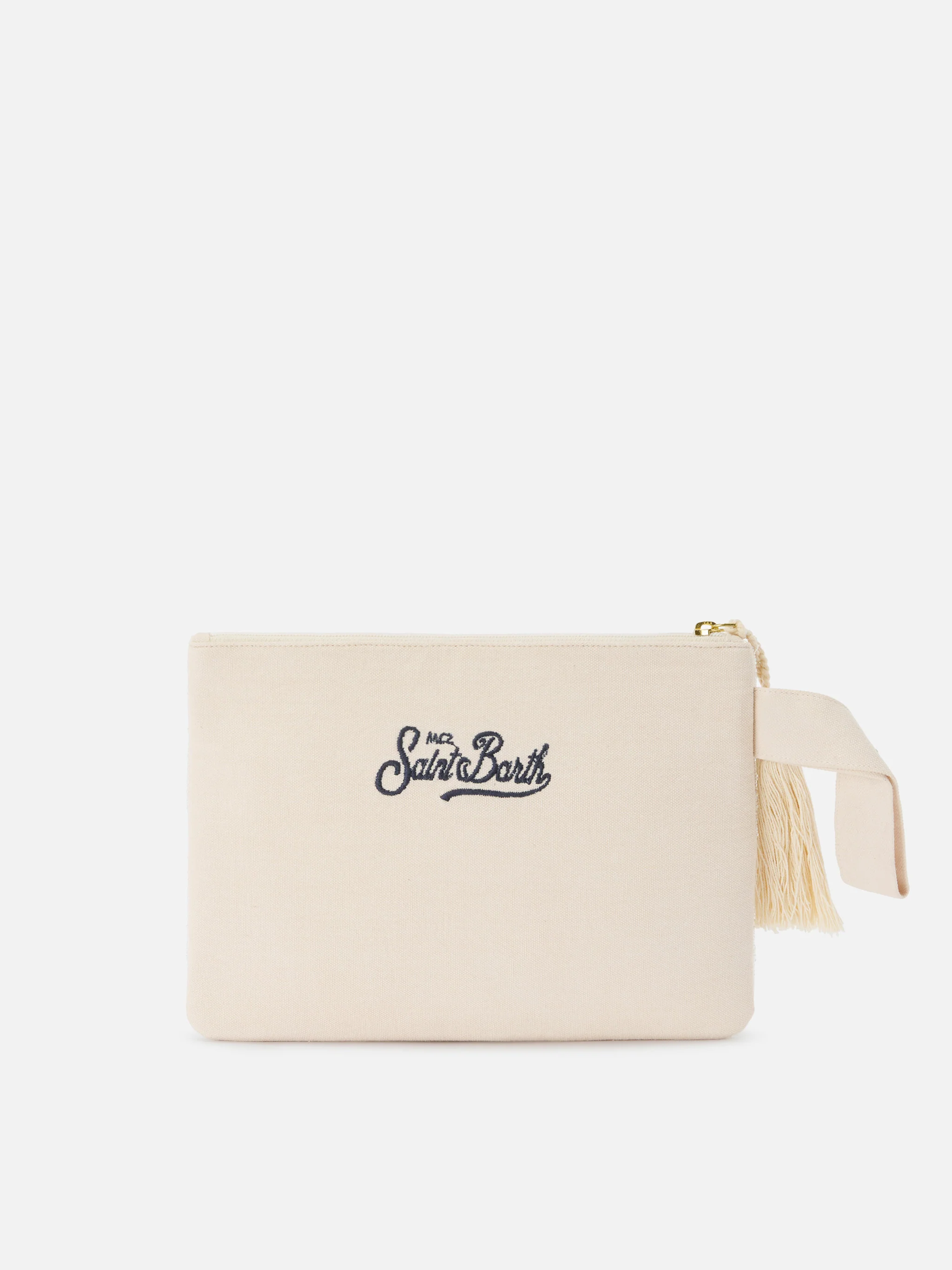 White Pouch Pearl with beaded marine motifs - Image 3