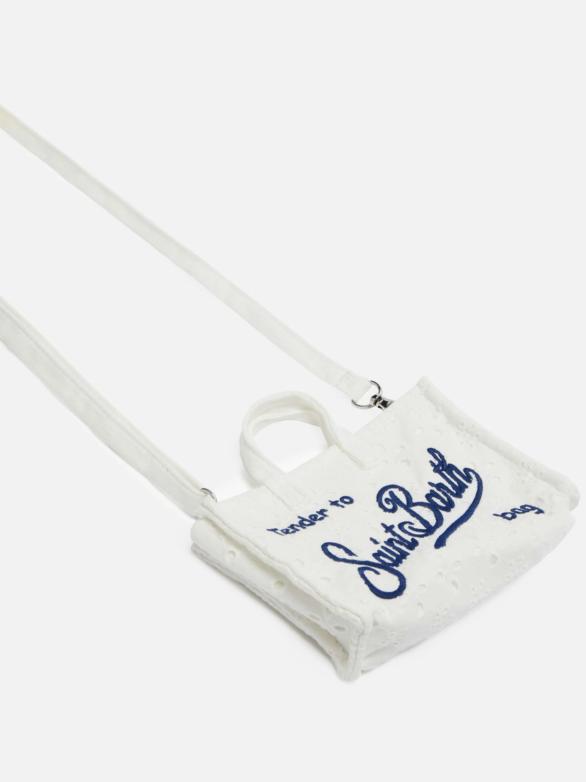 White Sangallo lace Phone Bag - Image 3