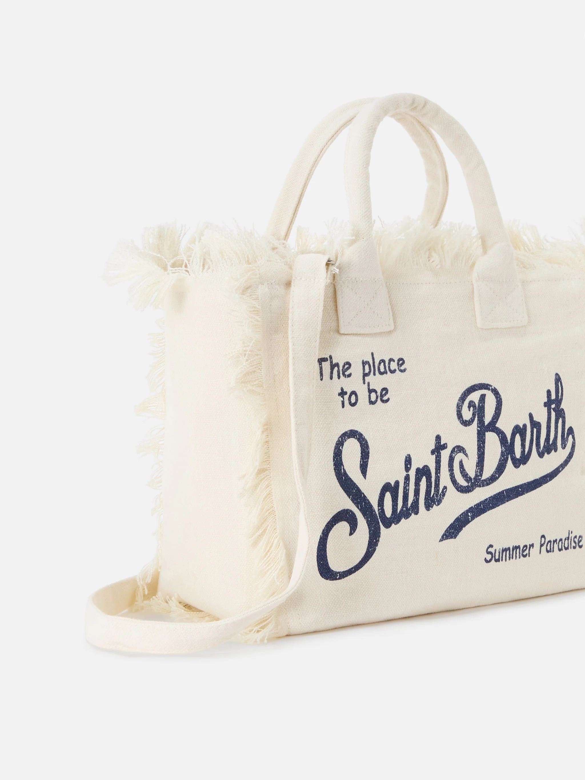 White solid color linen Colette bag - Image 3