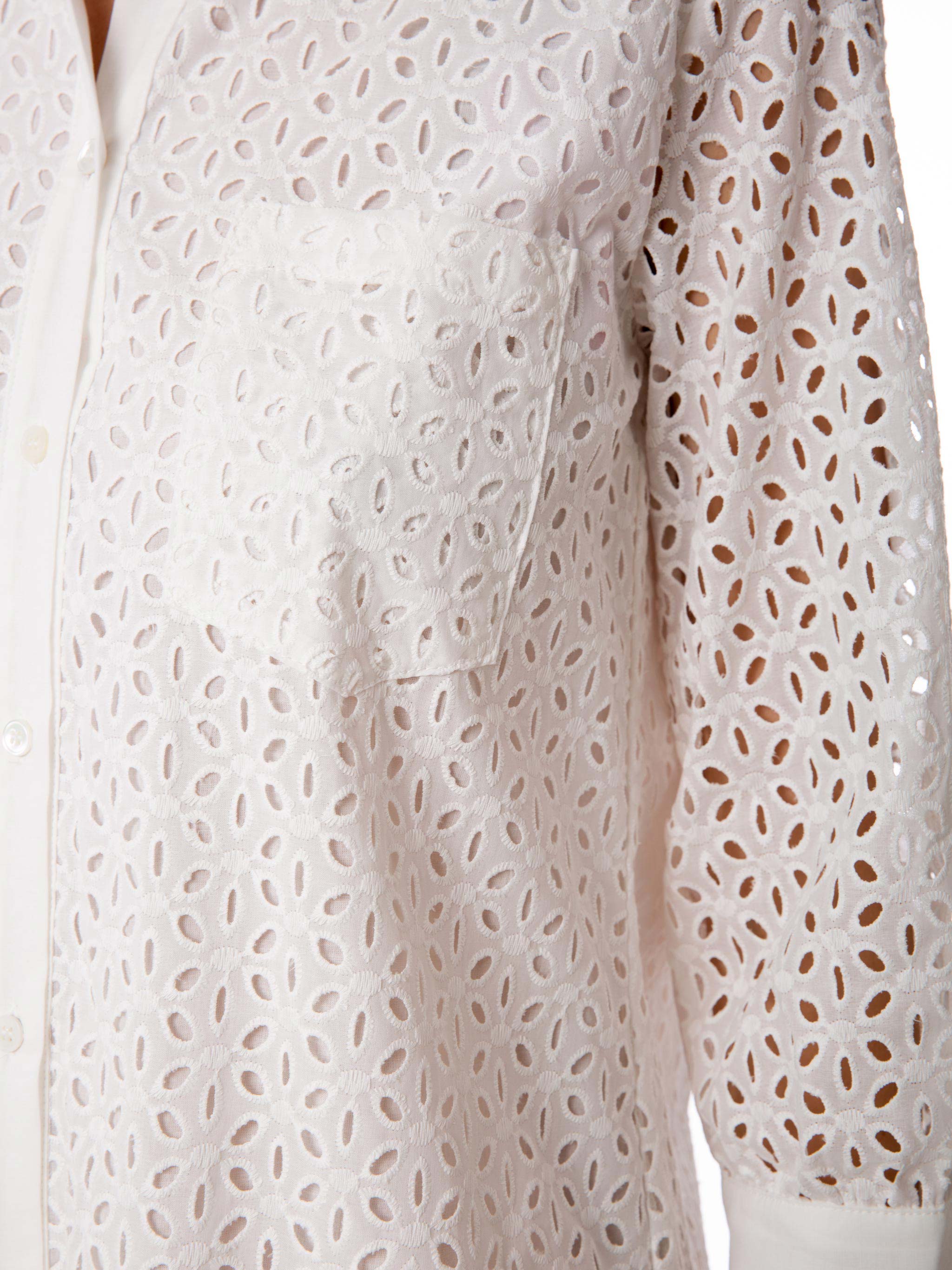 White Helena Embry sangallo shirt dress - Image 4