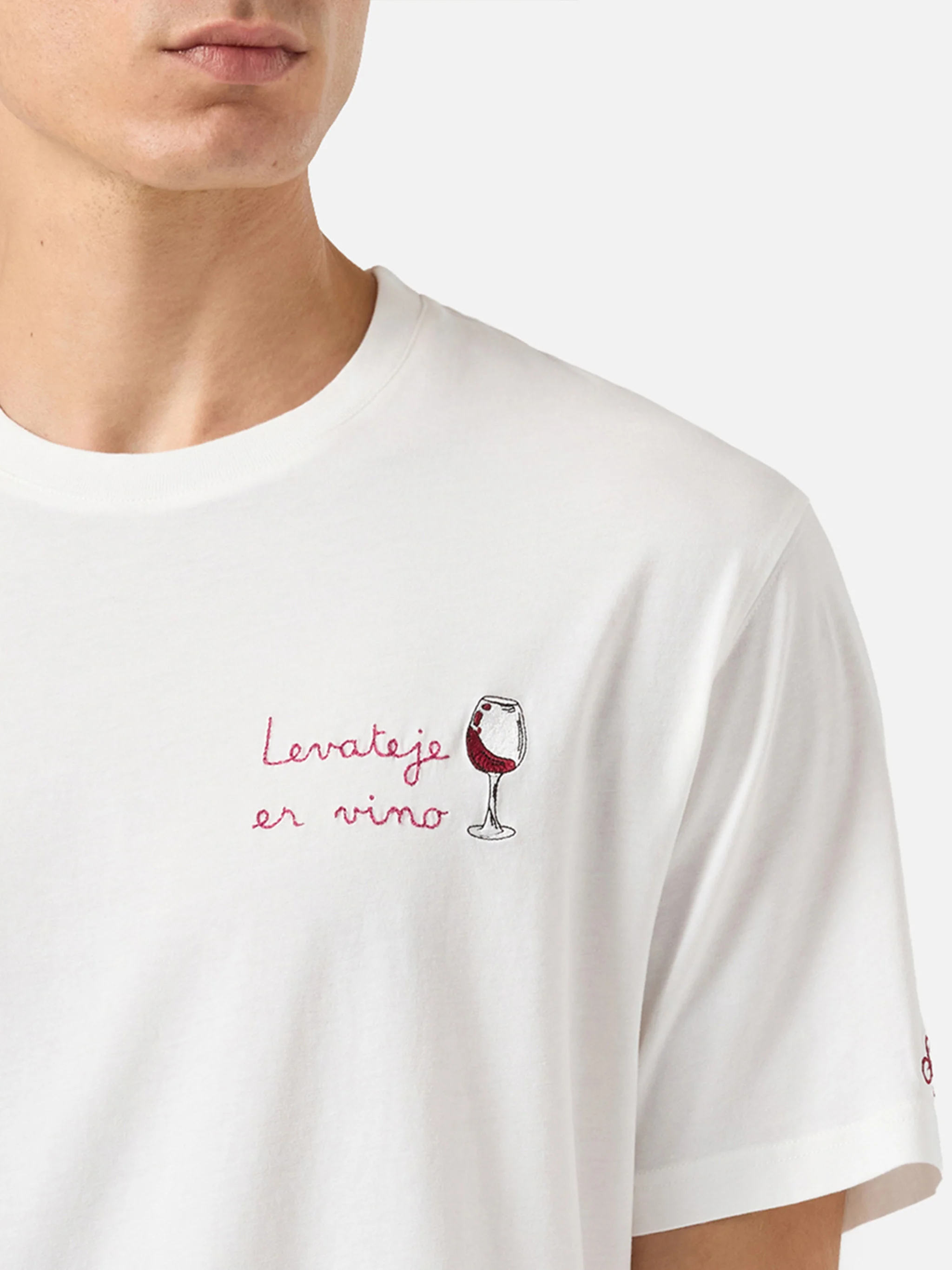 Winter cotton t-shirt Arnott Warm with Levateje er vino embroidery | VACANZE DI NATALE SPECIAL EDITION - Image 2