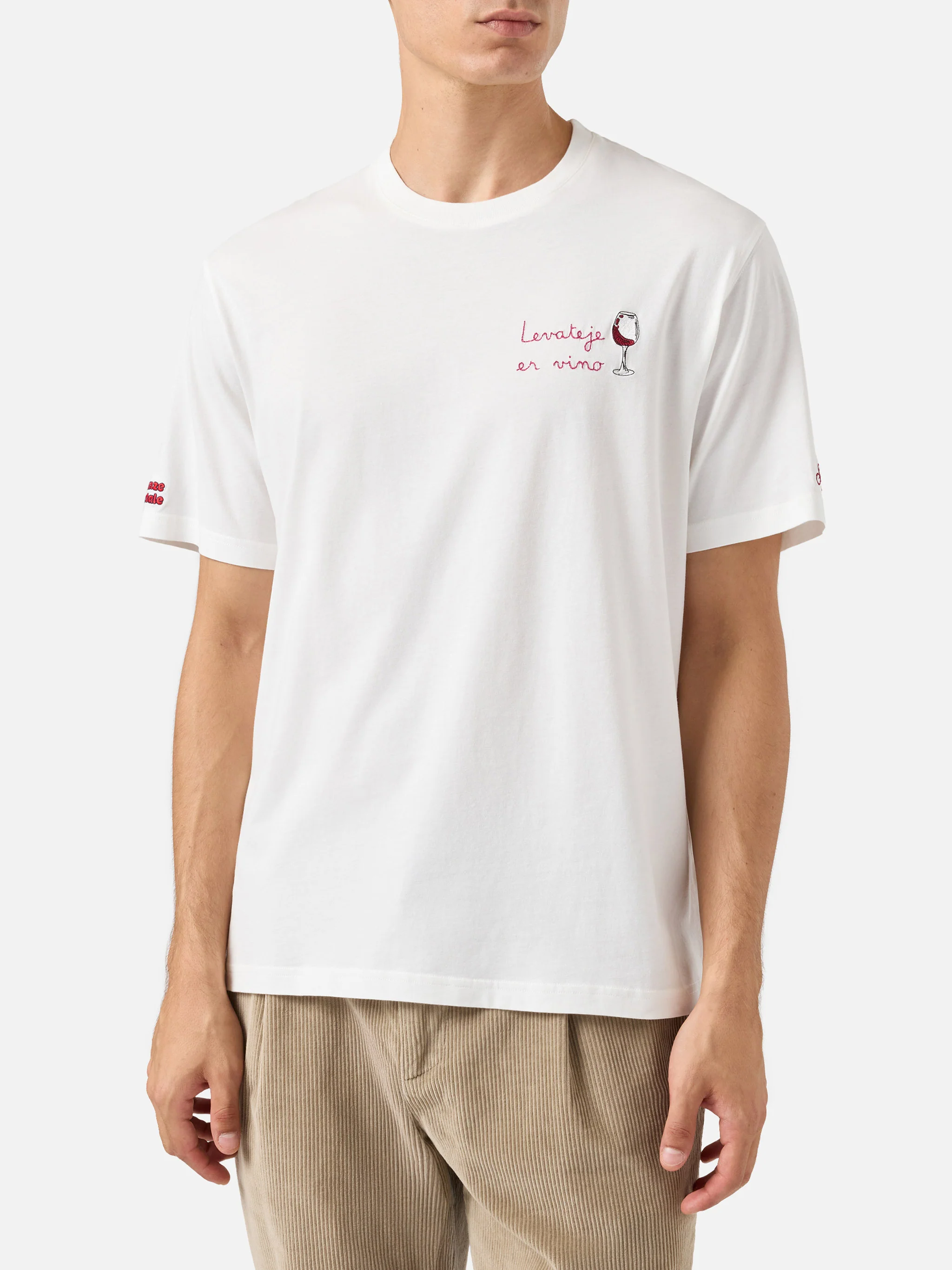 Winter cotton t-shirt Arnott Warm with Levateje er vino embroidery | VACANZE DI NATALE SPECIAL EDITION - Image 3