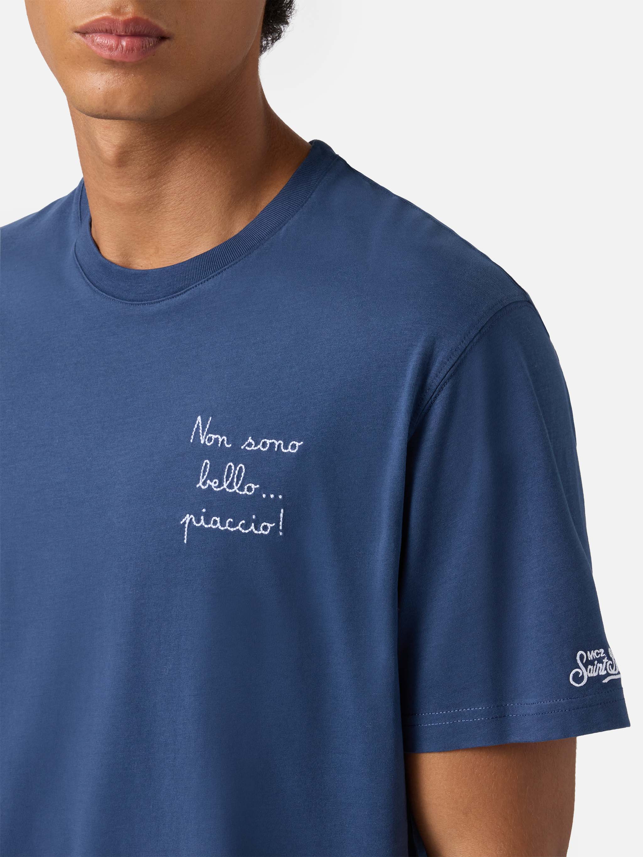 Winter cotton t-shirt Arnott Warm with Non sono bello … piaccio! embroidery | VACANZE DI NATALE SPECIAL EDITION - Image 2