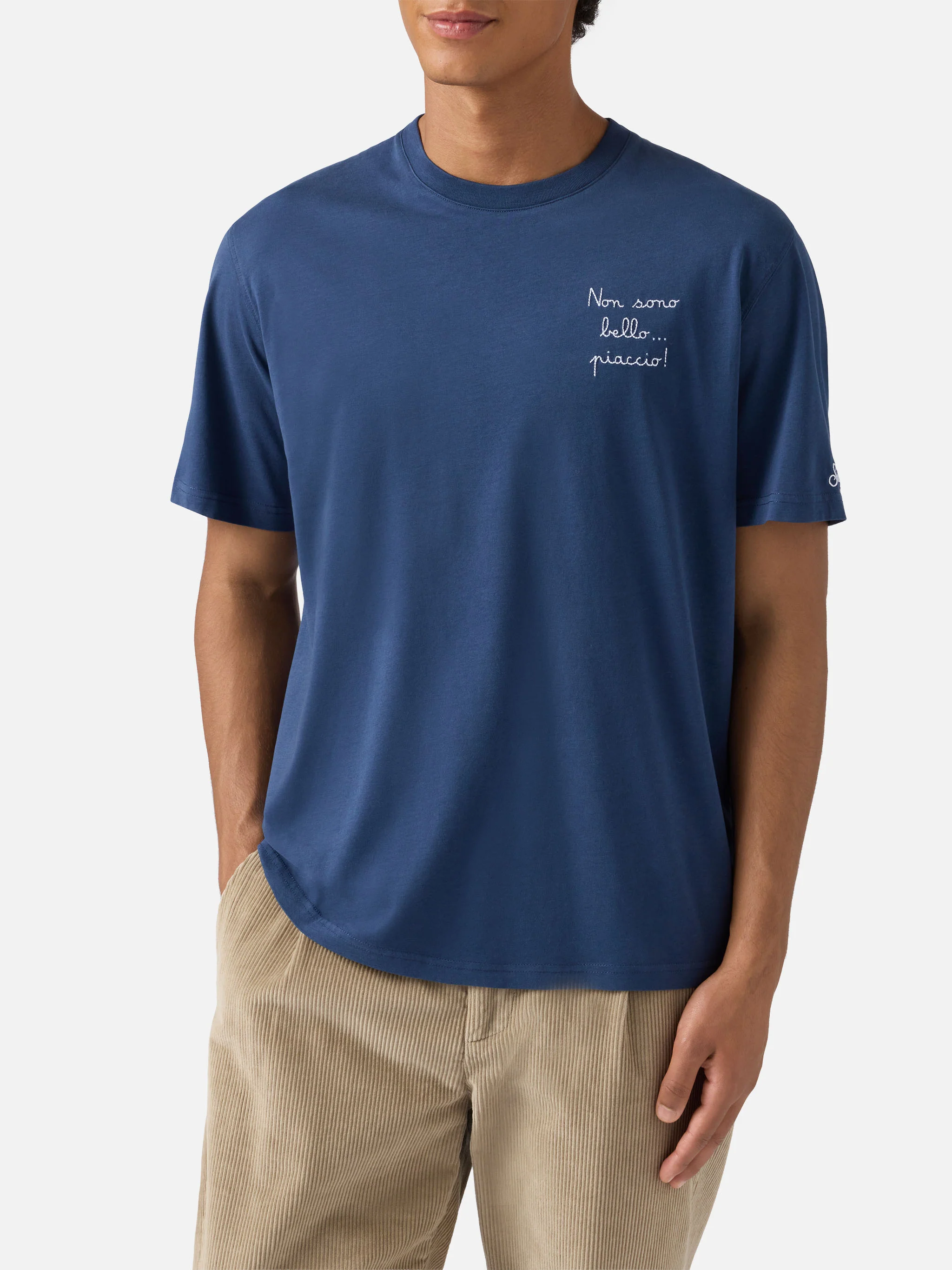 Winter cotton t-shirt Arnott Warm with Non sono bello … piaccio! embroidery | VACANZE DI NATALE SPECIAL EDITION - Image 3