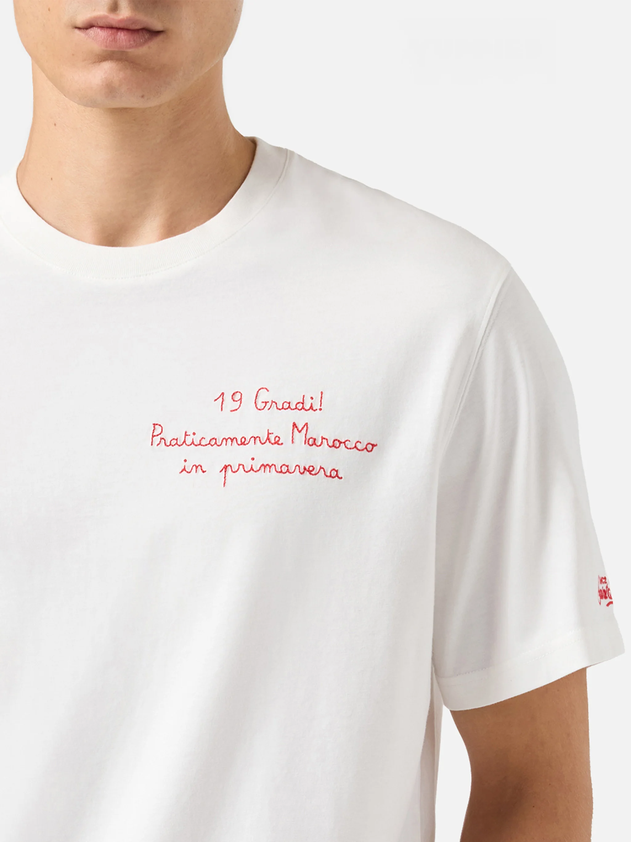 Winter cotton t-shirt Arnott with Praticamente Marocco... embroidery | YUPPIES SPECIAL EDITION - Image 2