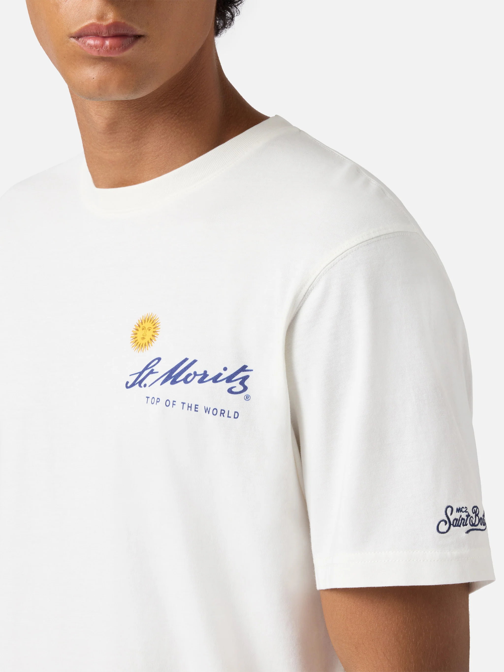 Winter cotton t-shirt Arnott with St. Moritz print | ST. MORITZ TOP OF THE WORLD SPECIAL EDITION - Image 2
