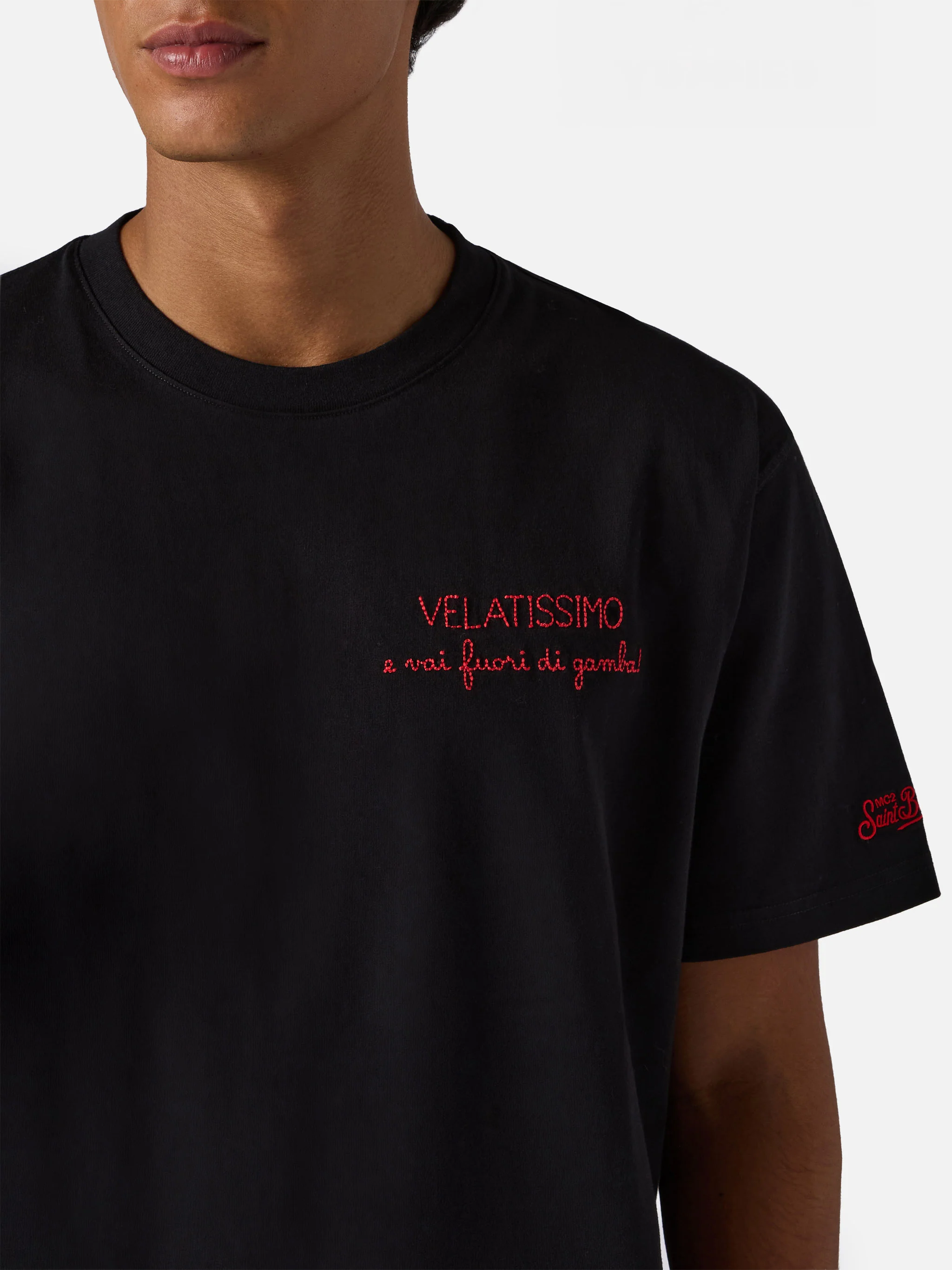 Winter cotton t-shirt Arnott with VELATISSIMO... embroidery | YUPPIES SPECIAL EDITION - Image 2