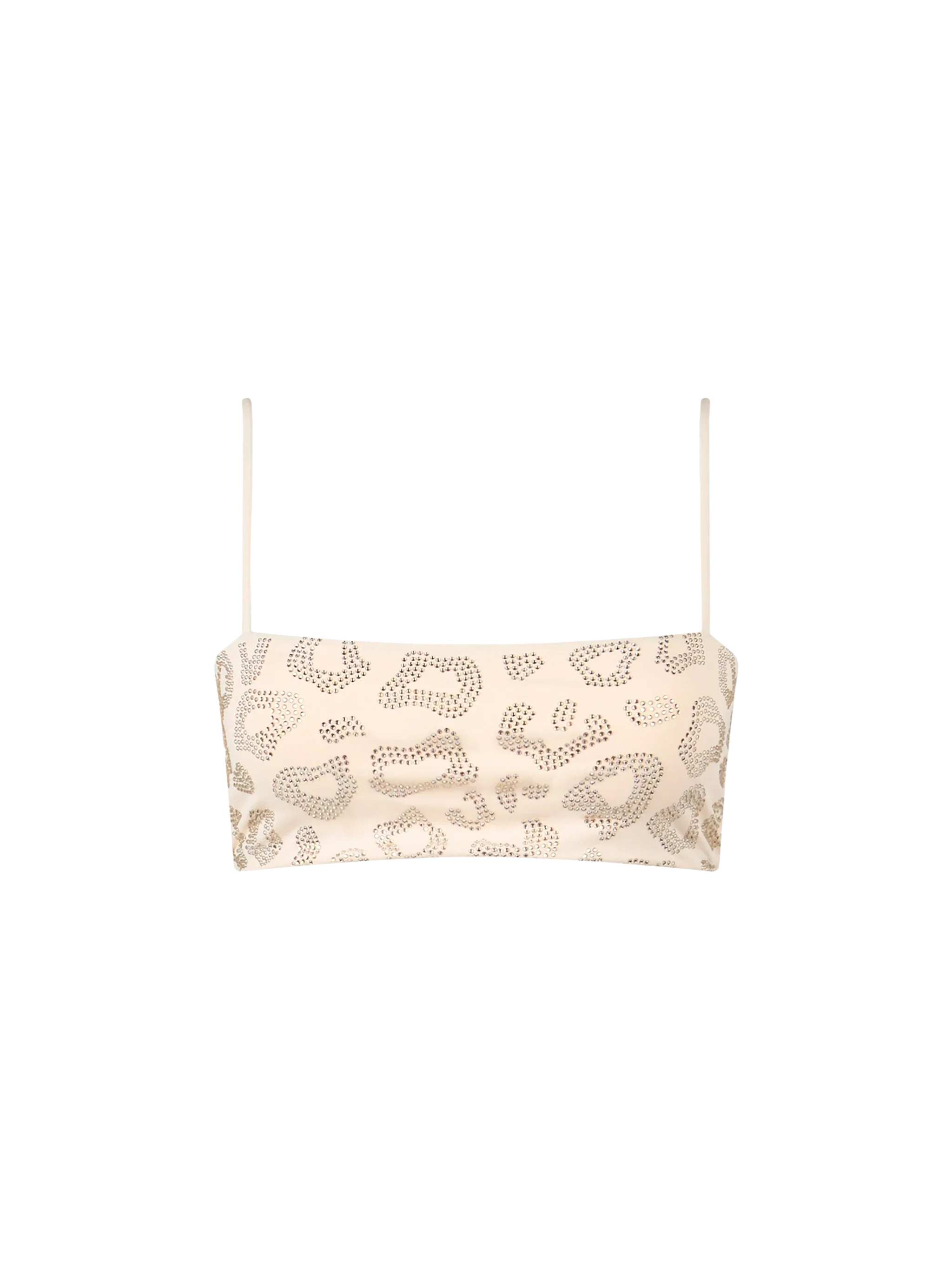 Athena animalier bandeau bikini top with rhinestones