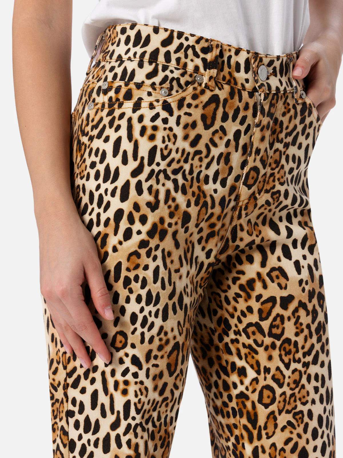 Belleville animal print denim pants - Image 2