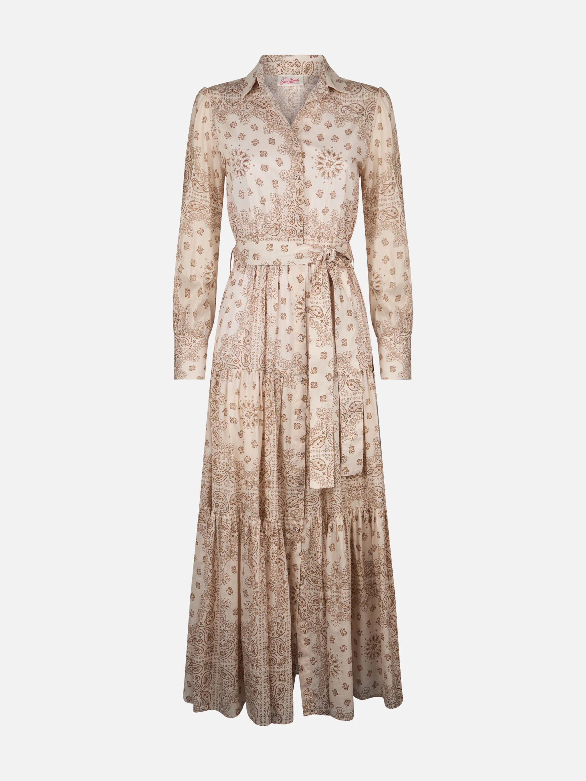 Beige bandana Jensen cotton dress - Image 4