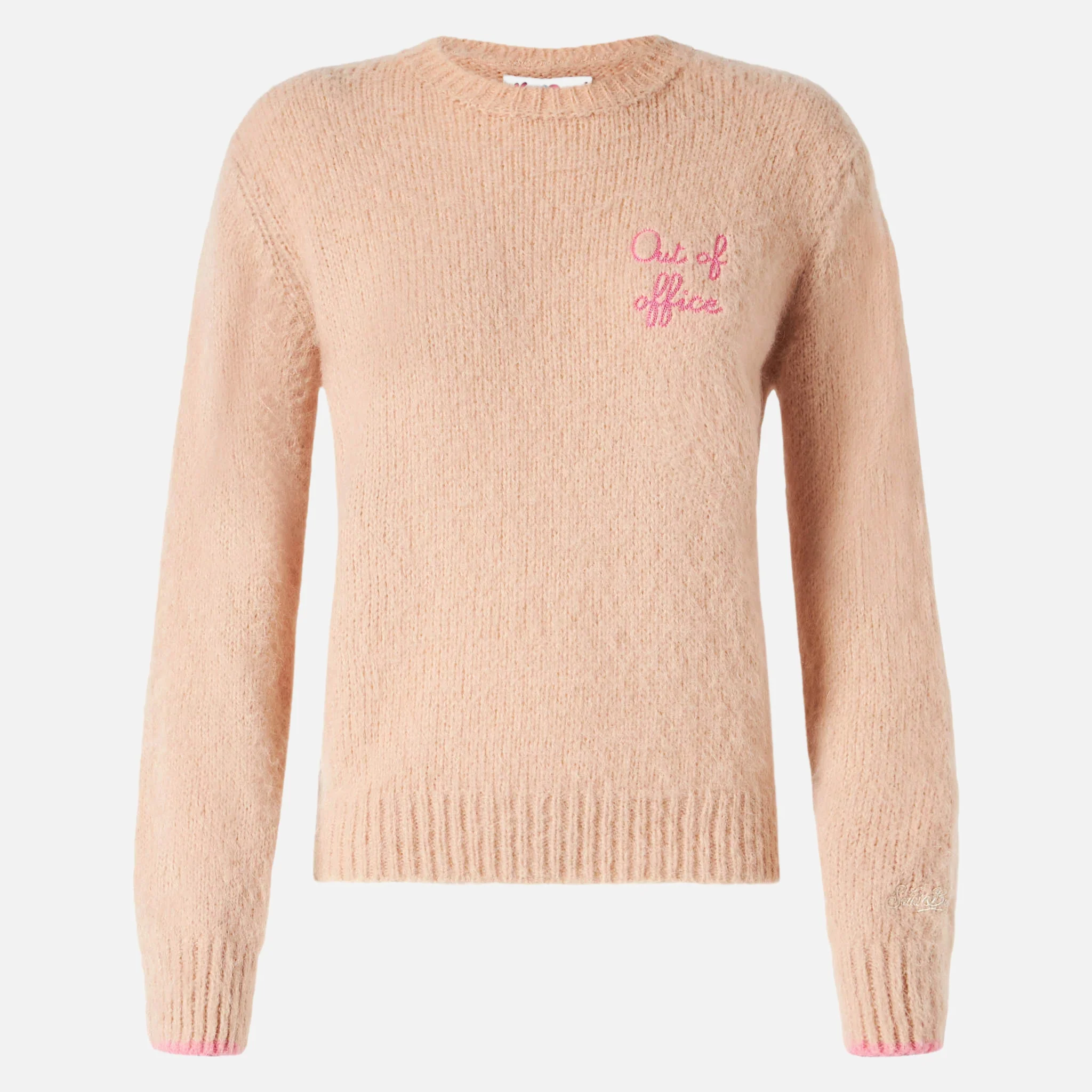 New Queen Soft beige sweater with Out of office embroidery - Image 3