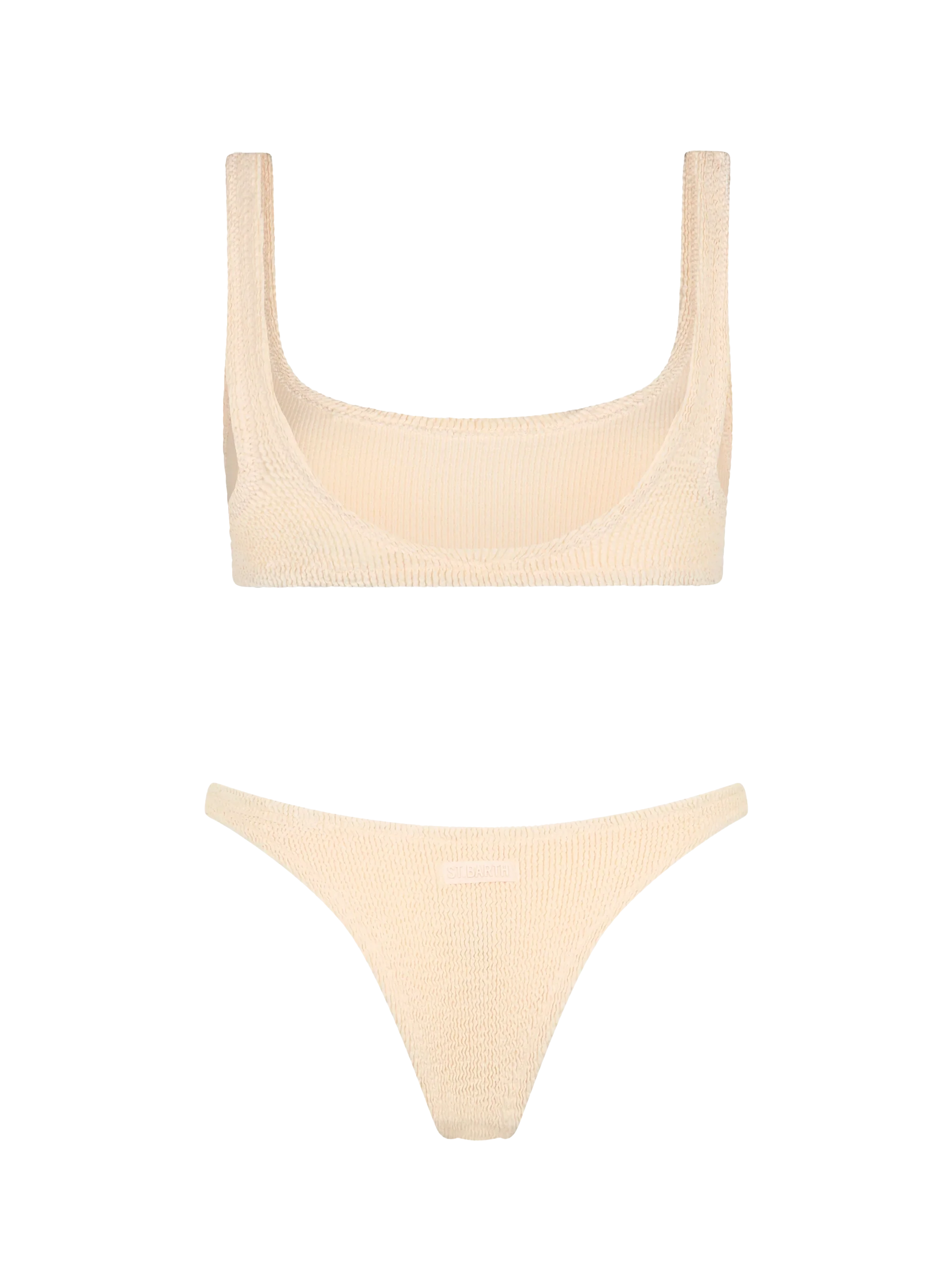 Naima Naomi beige crinkle bralette bikini - Image 3