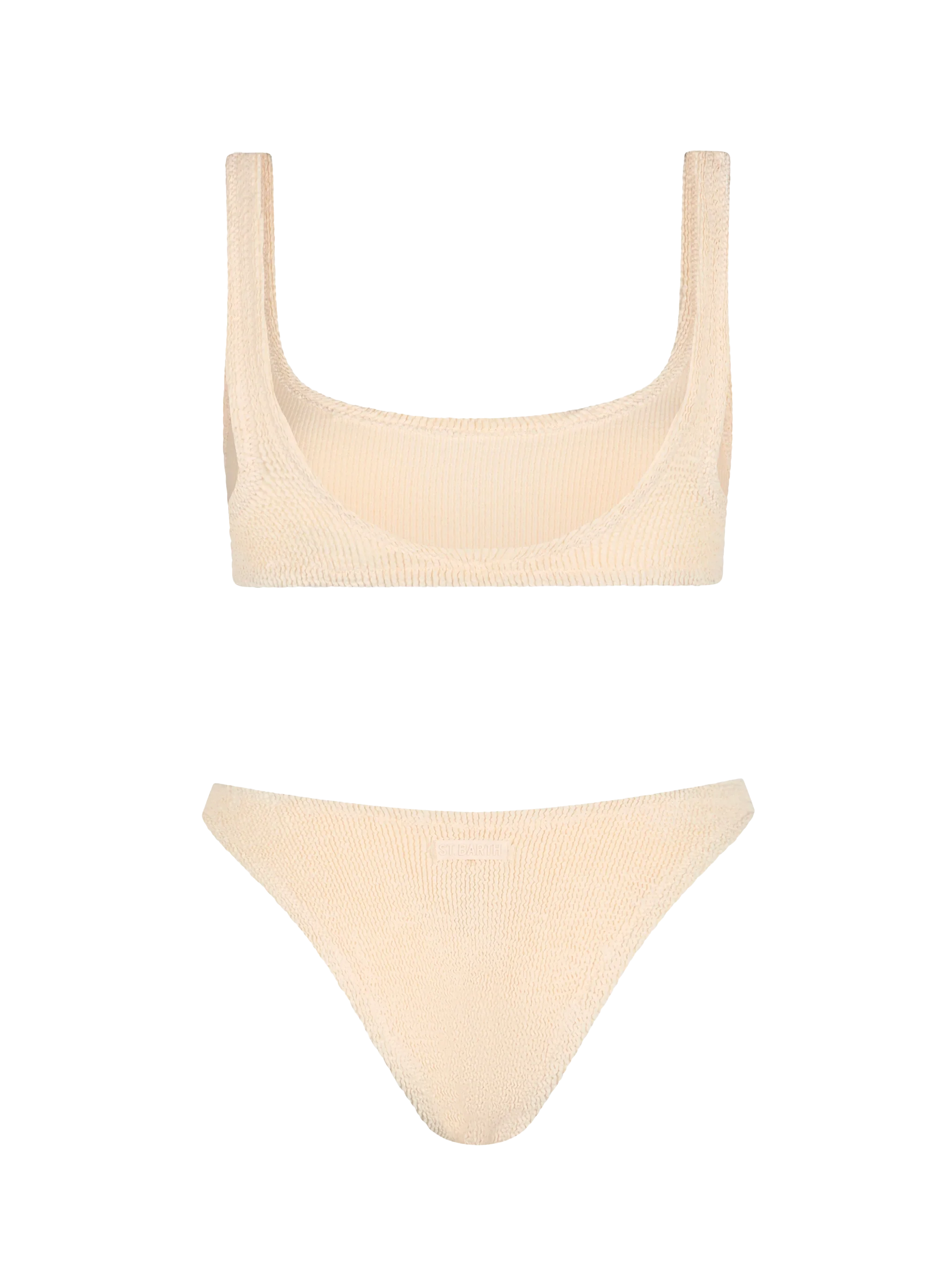 Naima Elise beige crinkle bralette bikini - Image 3