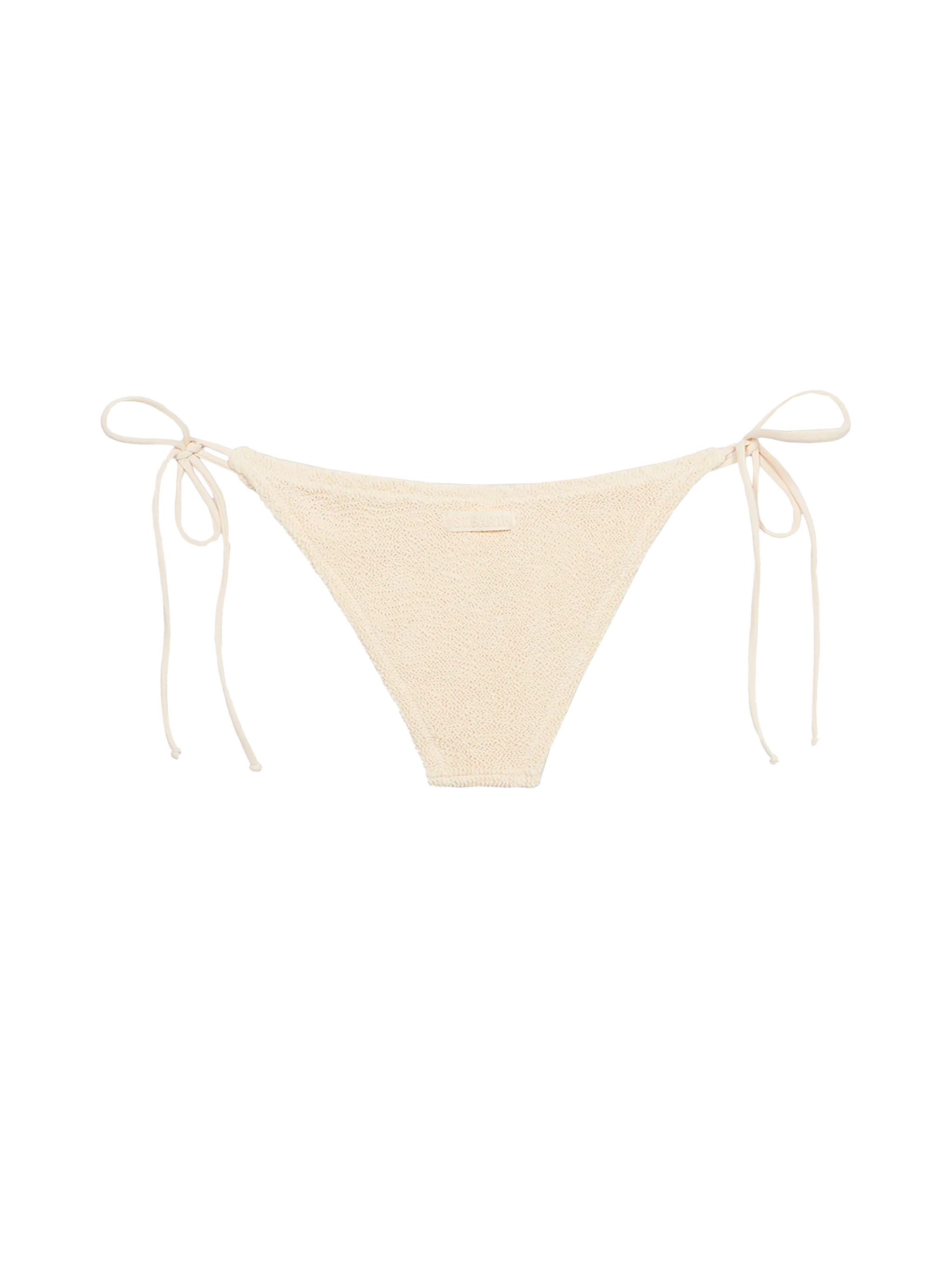Beige crinkle Marielle classic swim briefs - Image 2
