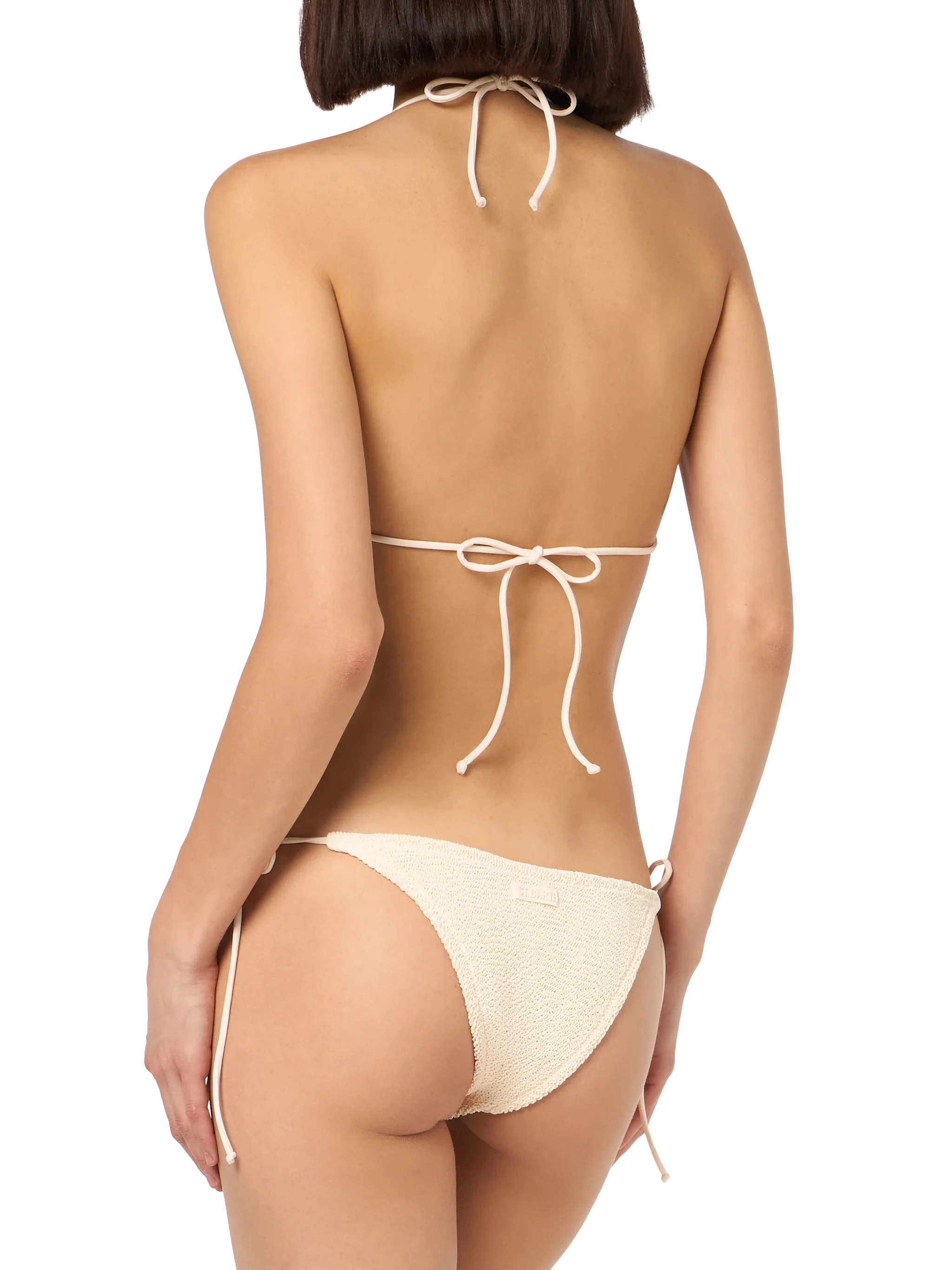 Beige crinkle Marielle classic swim briefs - Image 3