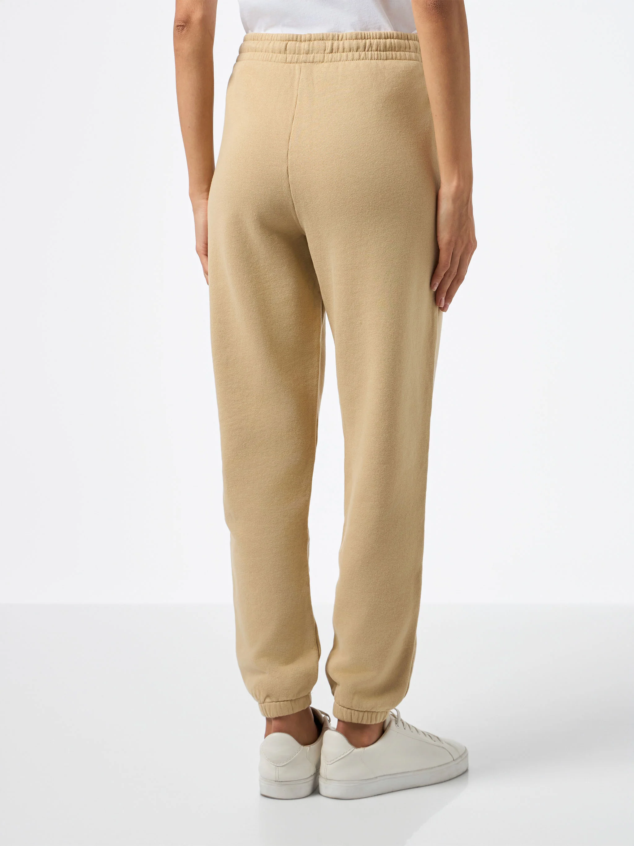 Odalys beige cotton fleece jogger pants - Image 4