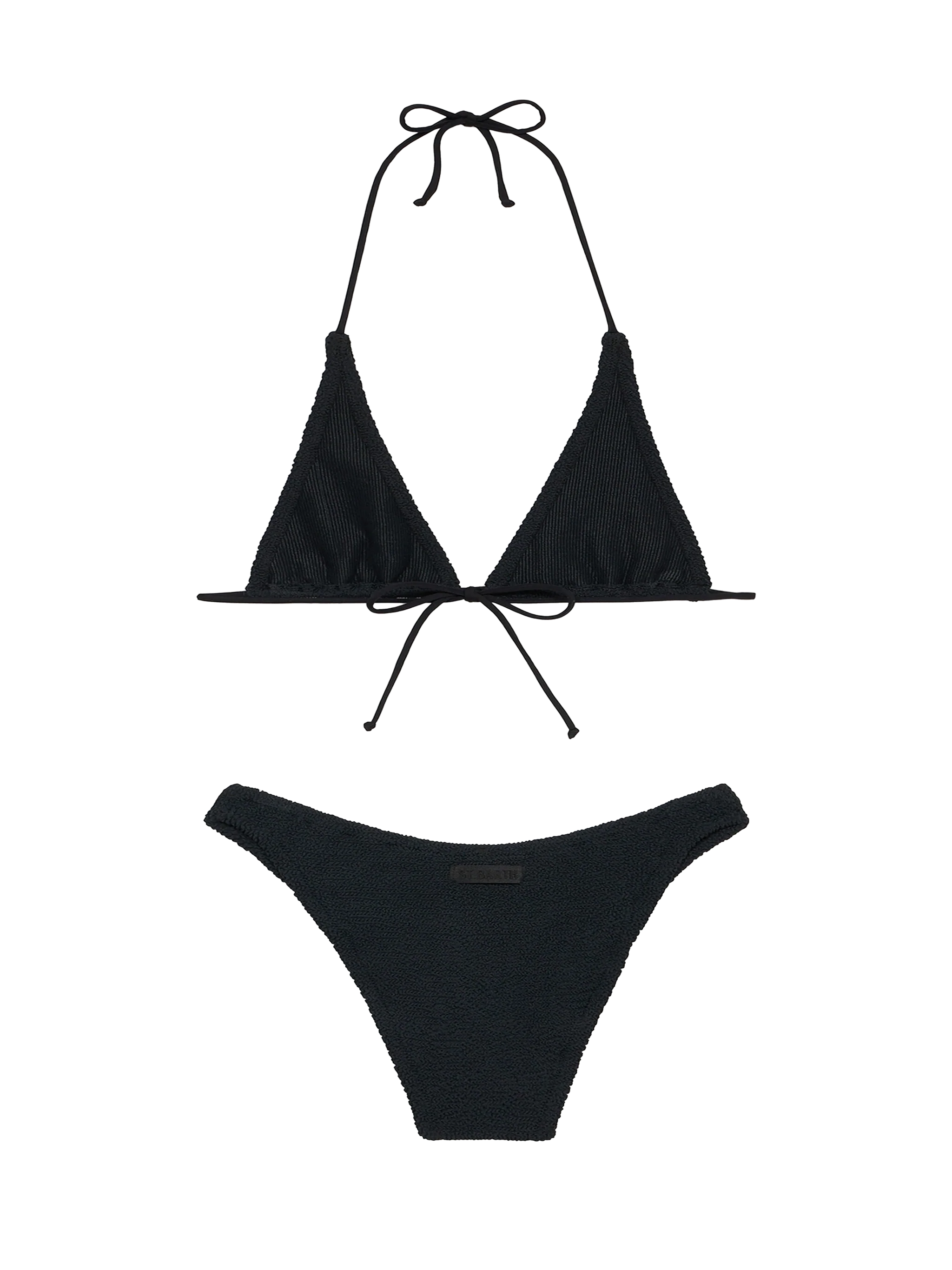 Guiana Elise black crinkle triangle bikini - Image 3