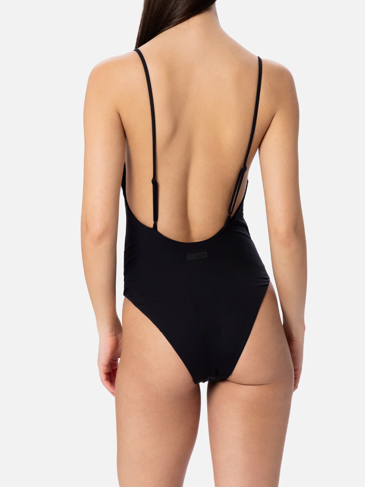 Black Cecille one-piece swimsuit with rhinestones - Image 3