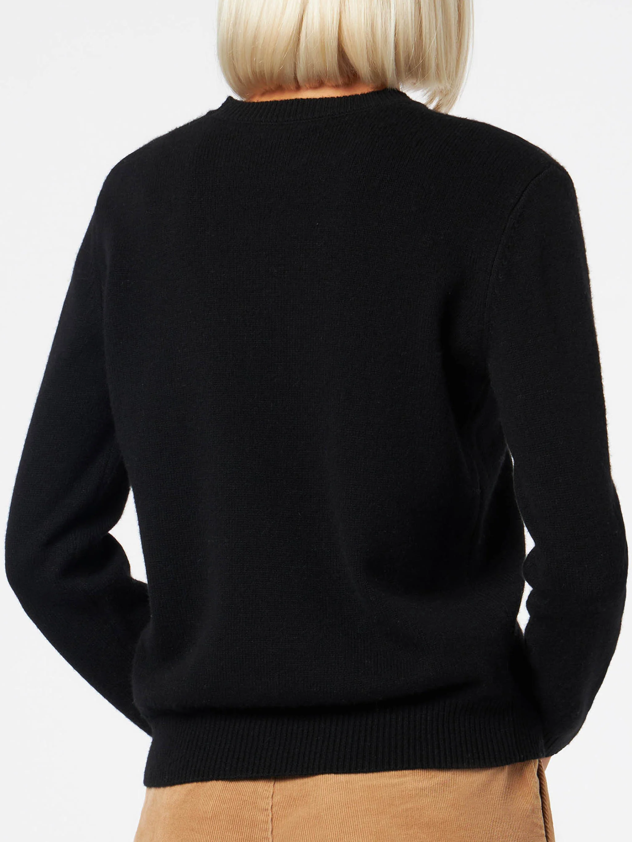 100% CASHMERE sweater Sorbonne in black - Image 3