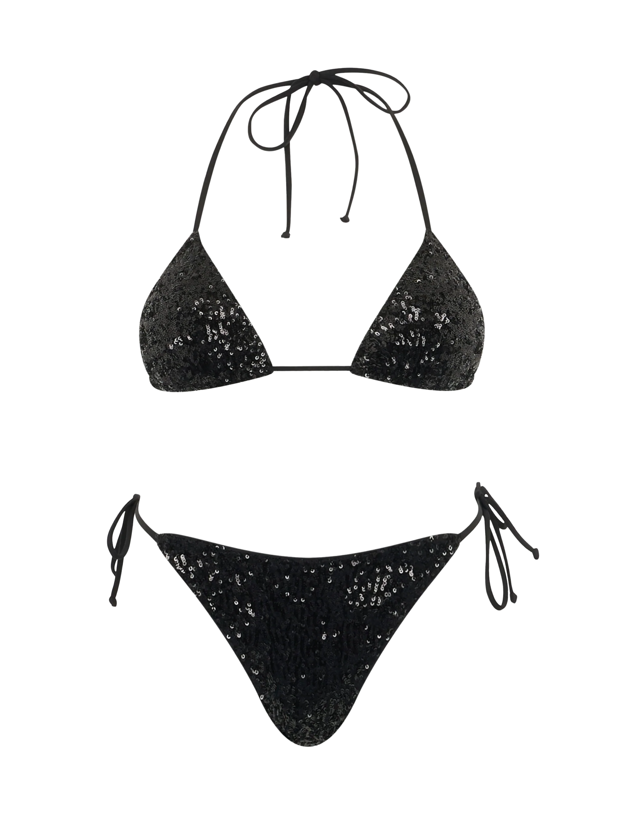 Leah Marielle black sequins triangle bikini