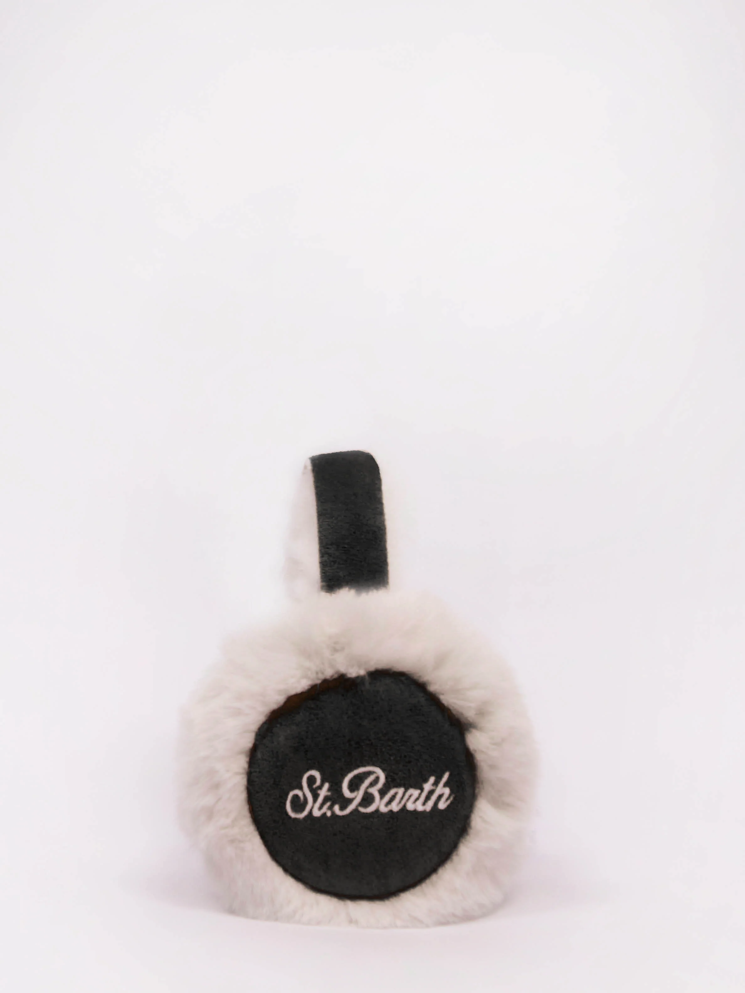 Black suede-effect earmuffs with wireless speaker