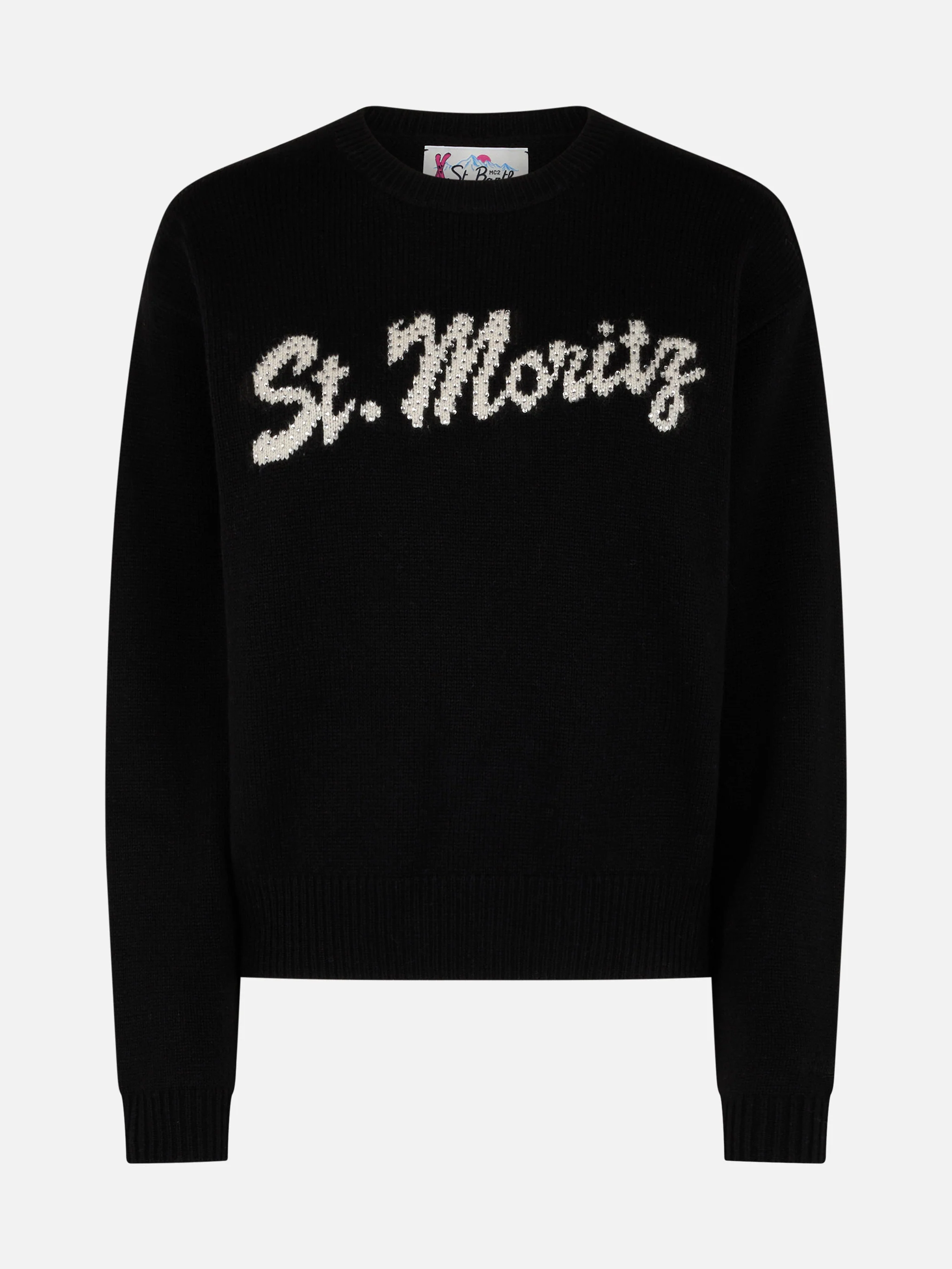 Louise black sweater with St. Moritz rhinestones | Special Edition - Image 3