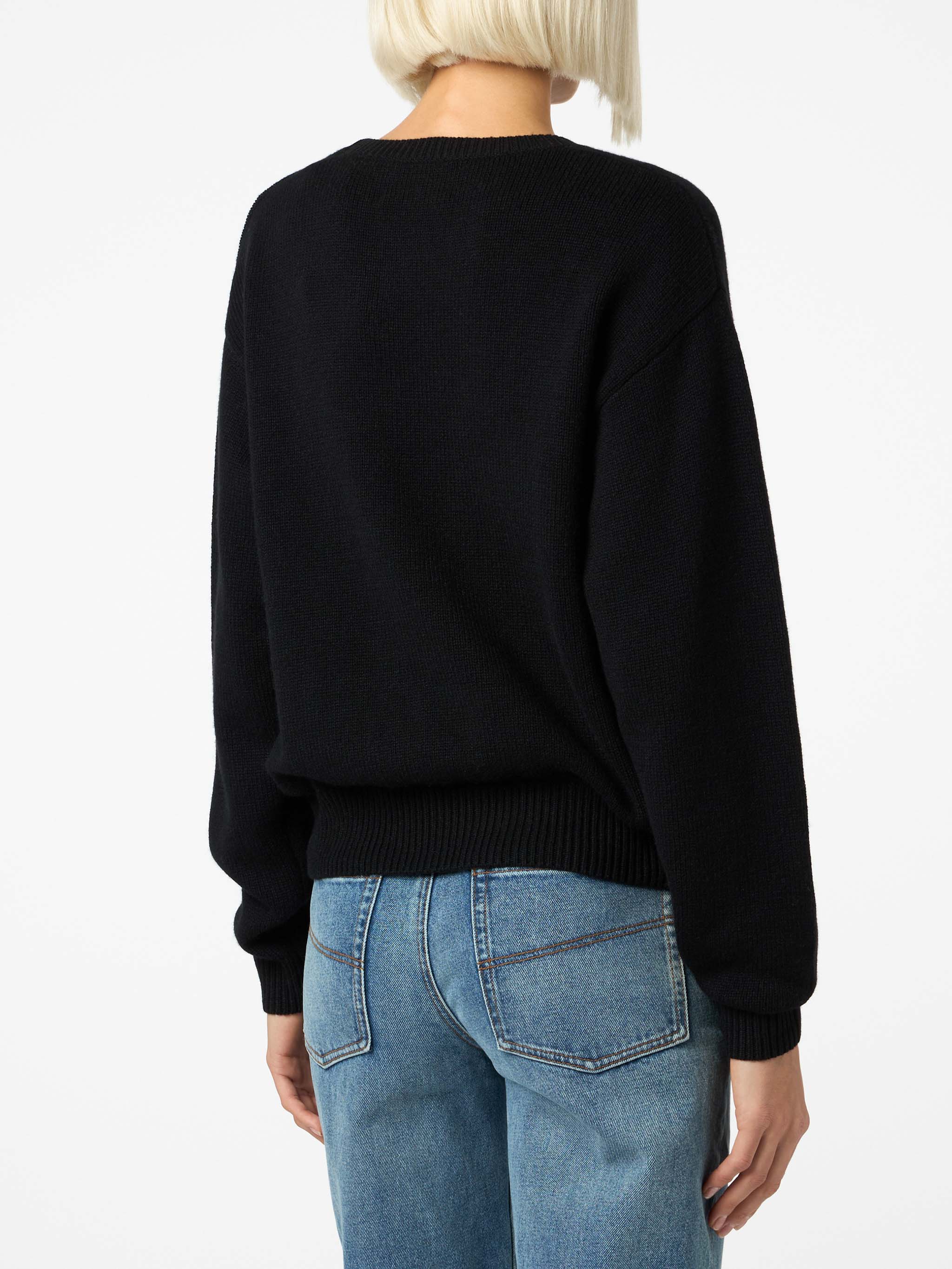 Louise black sweater with St. Moritz rhinestones | Special Edition - Image 4