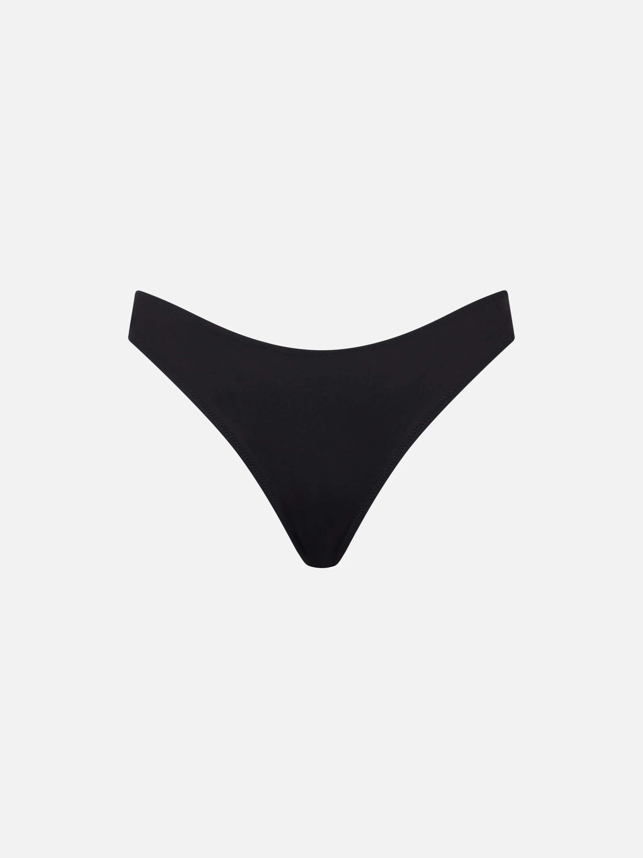 Elise black solid color swim briefs